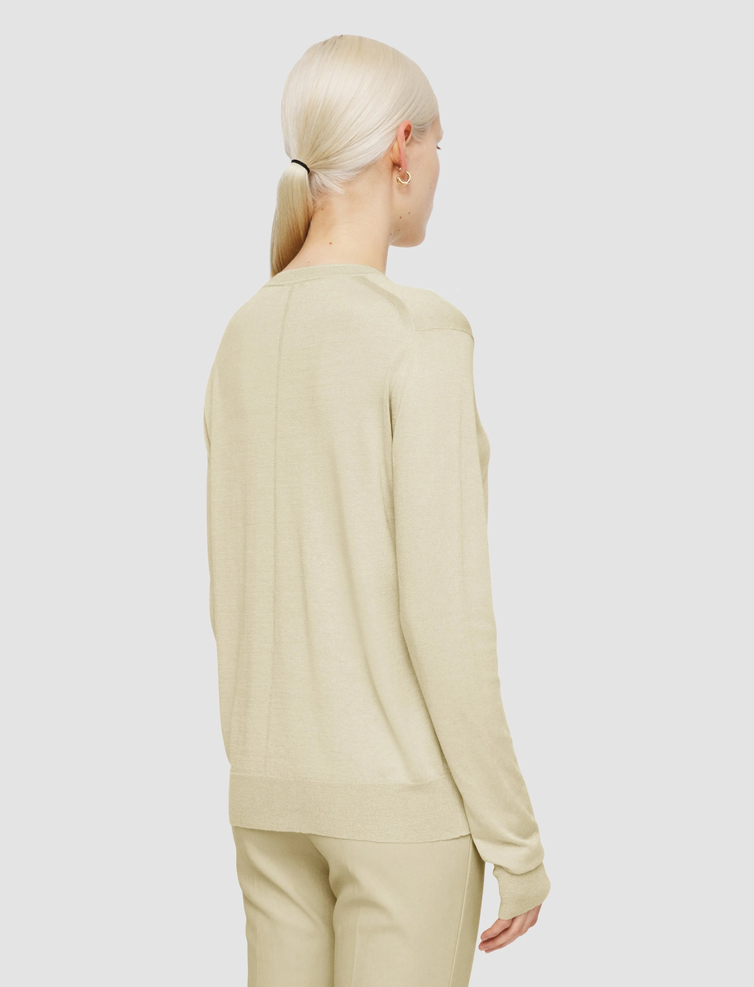 Superfine Cotton Silk Round Neck Jumper sold by Joseph product image thumbnail 4