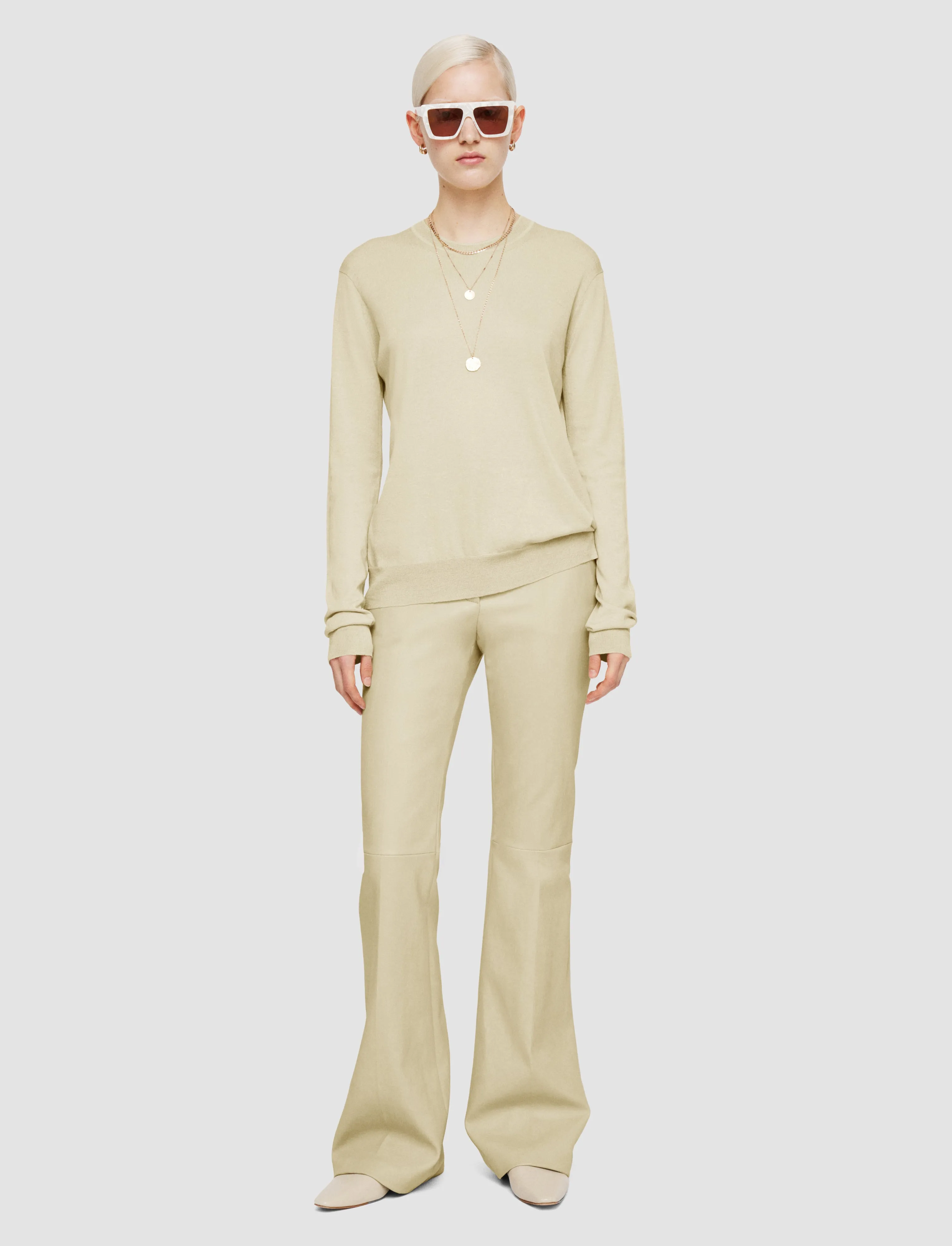Superfine Cotton Silk Round Neck Jumper sold by Joseph product image thumbnail 2