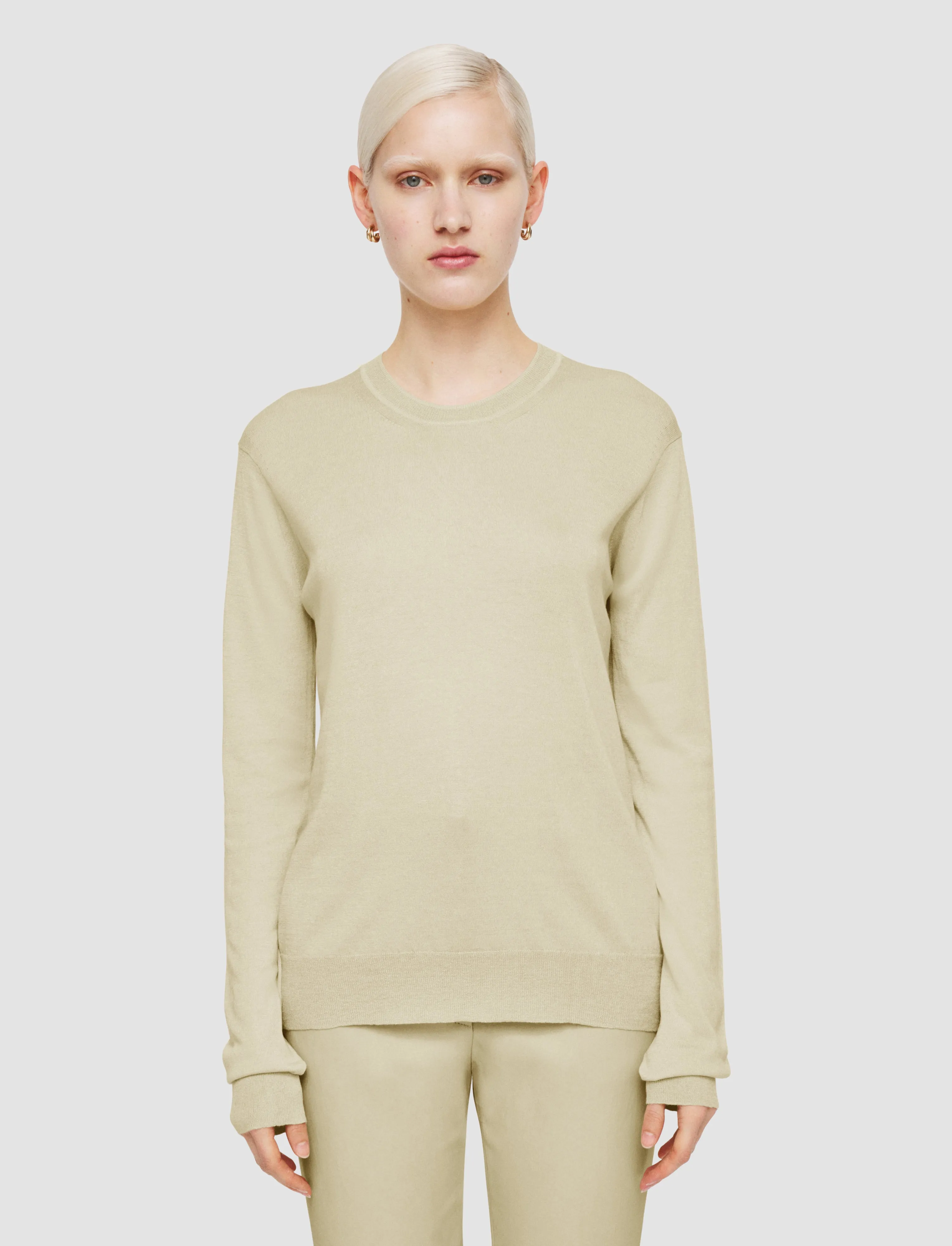 Superfine Cotton Silk Round Neck Jumper sold by Joseph product image thumbnail 3