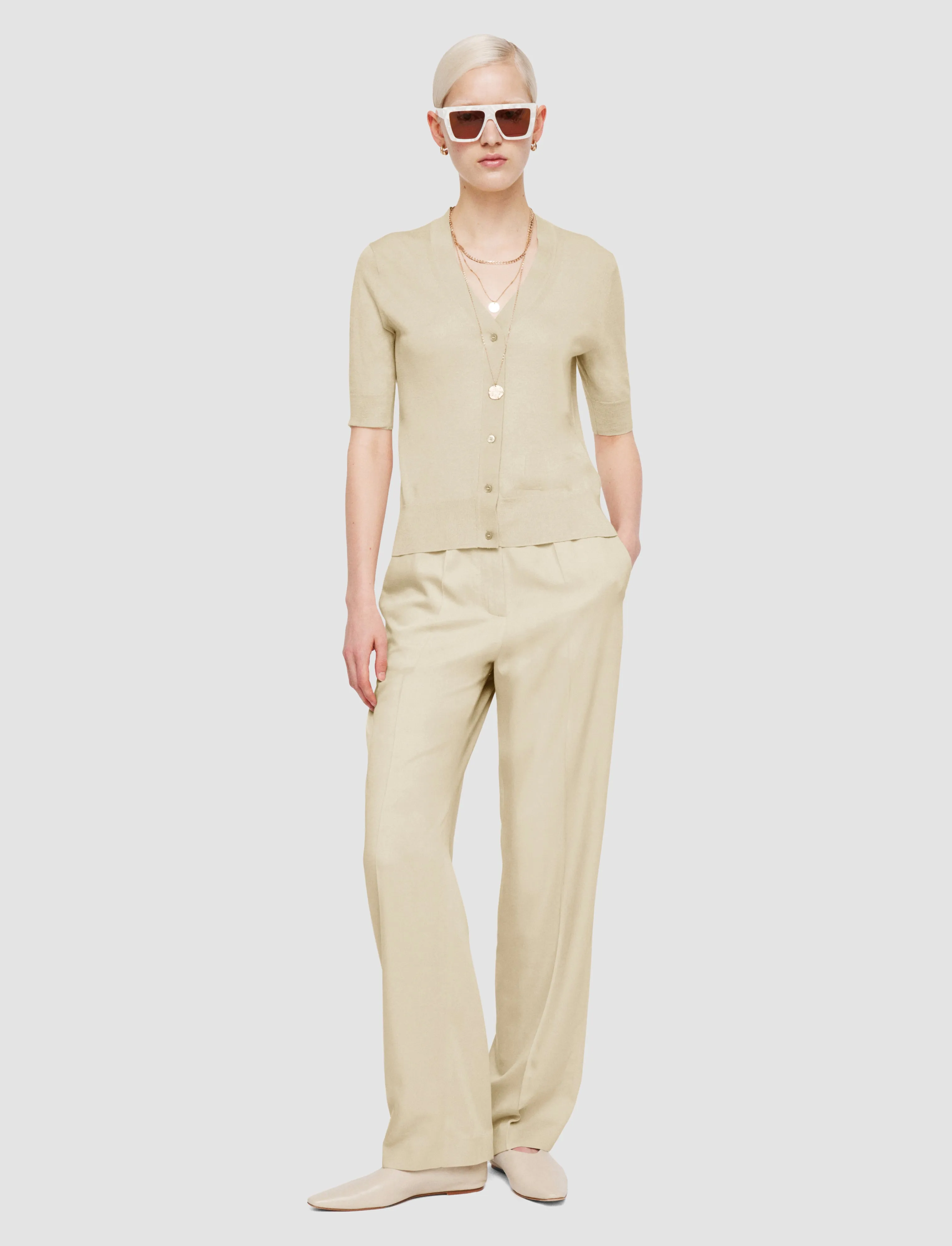 Superfine Cotton Silk Cardigan sold by Joseph product image thumbnail 2