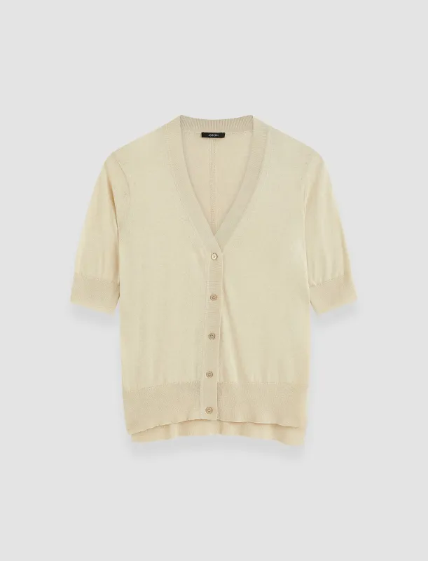 Superfine Cotton Silk Cardigan made by Joseph