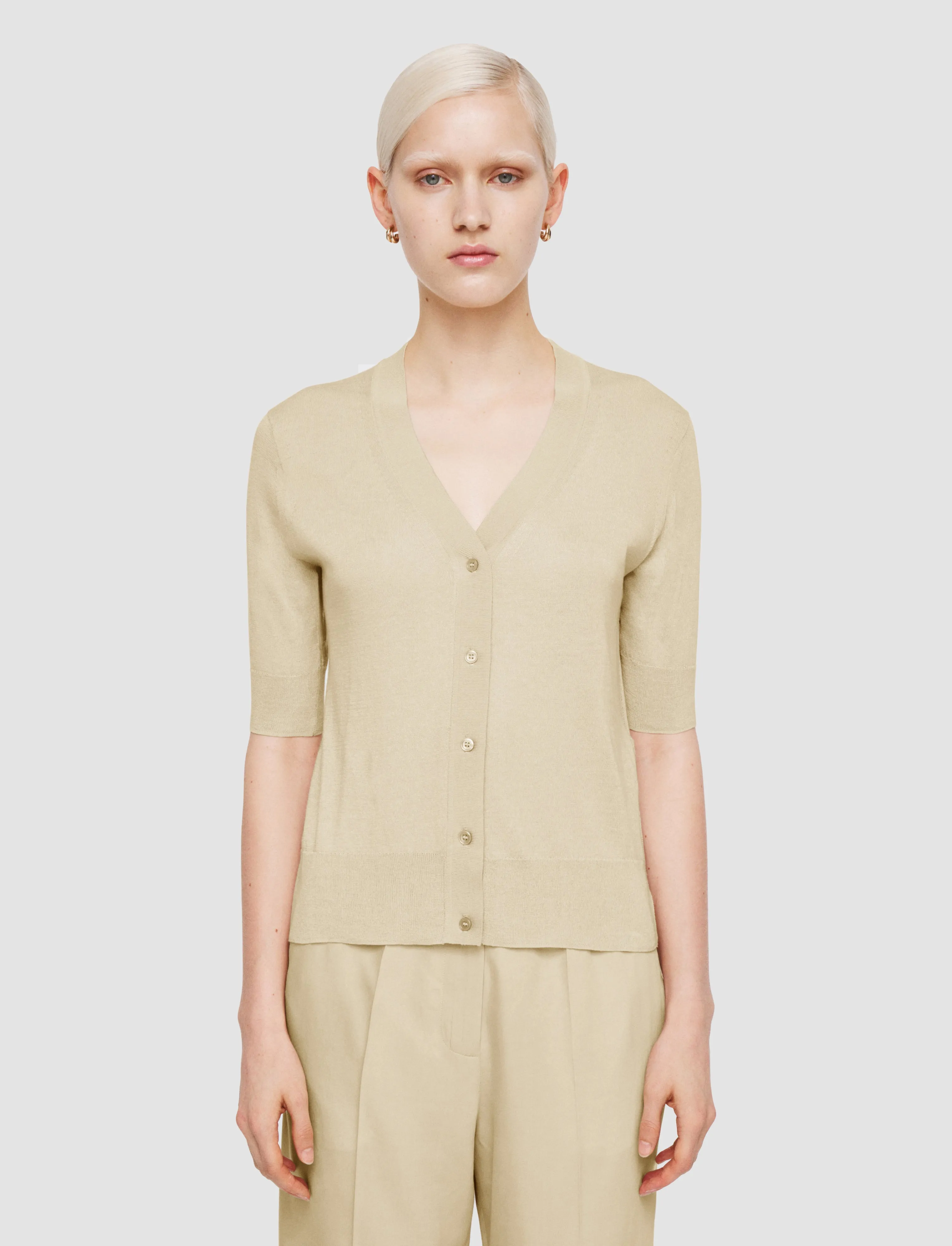Superfine Cotton Silk Cardigan sold by Joseph product image thumbnail 3