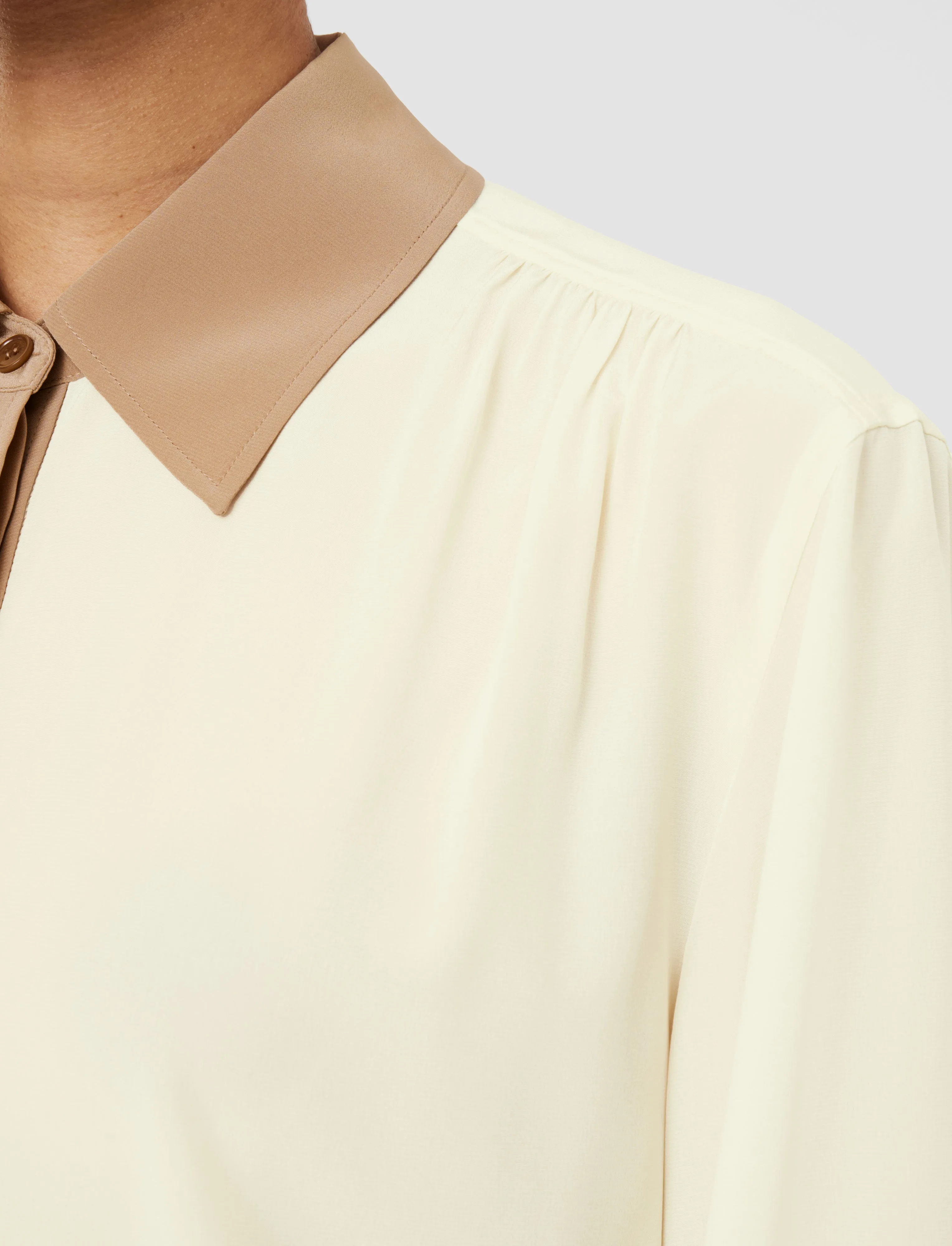 Evora Silk Crepe de Chine Colour Block Blouse sold by Joseph product image thumbnail 5