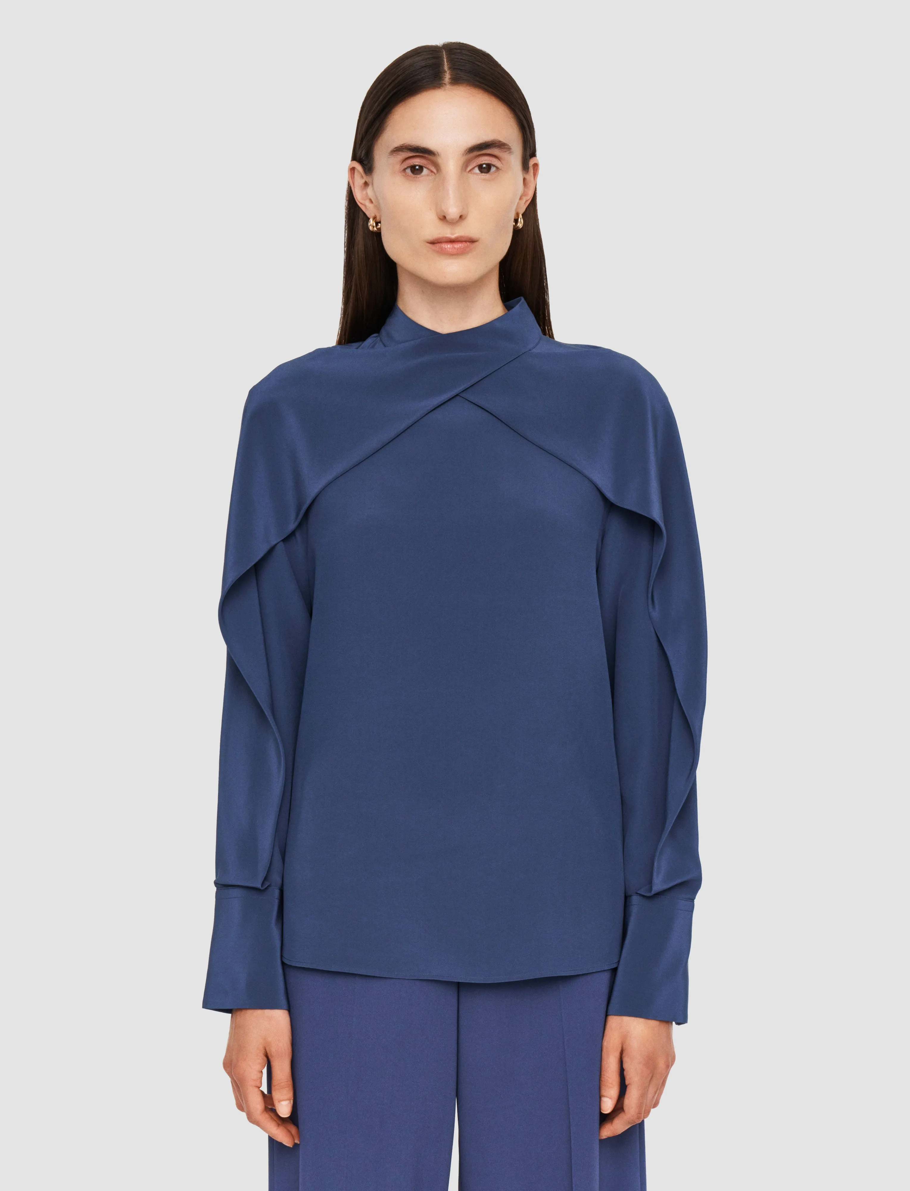 Bailie Silk Crepe de Chine Blouse sold by Joseph product image thumbnail 3