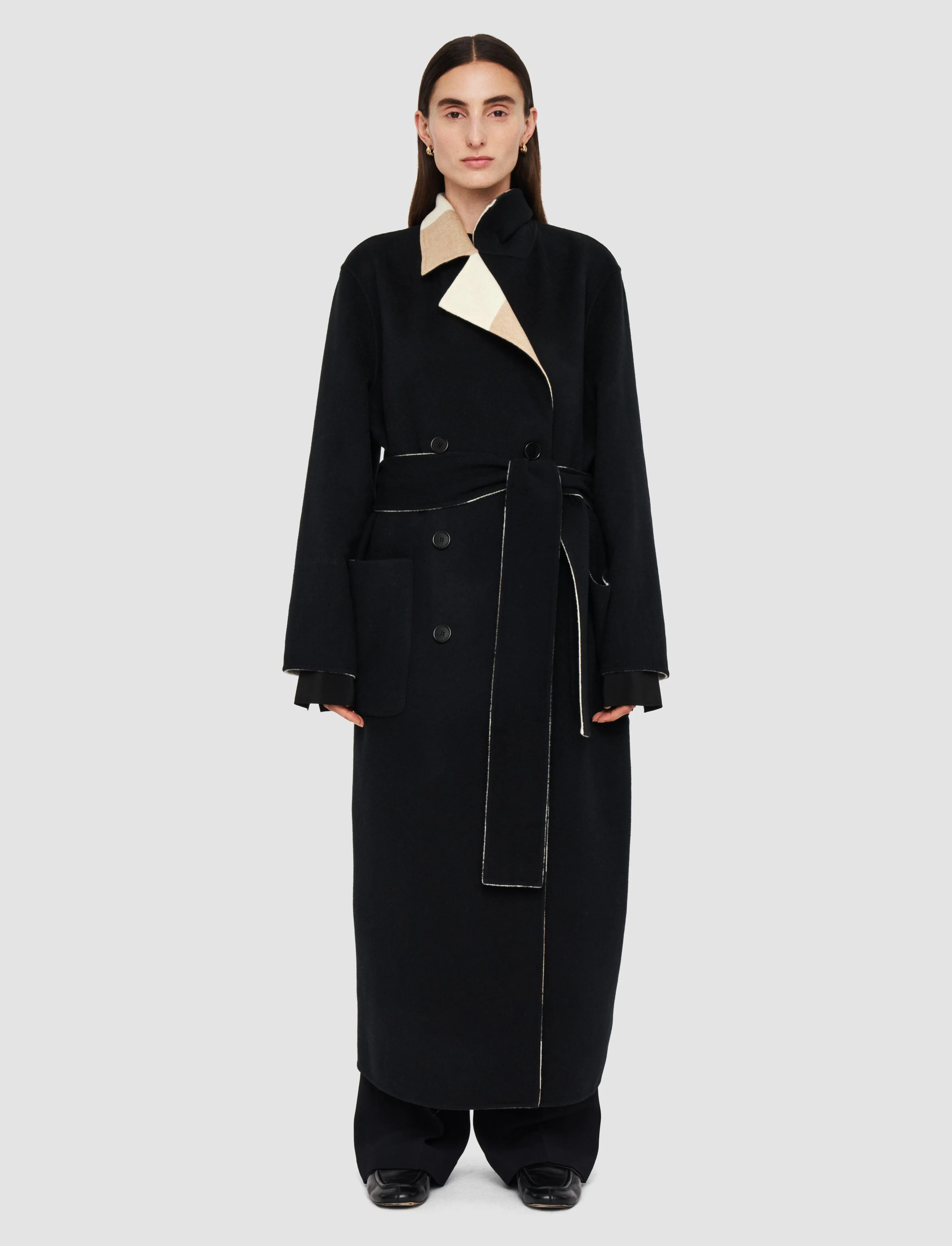 Merton Reversible Check Wool Coat sold by Joseph product image thumbnail 4