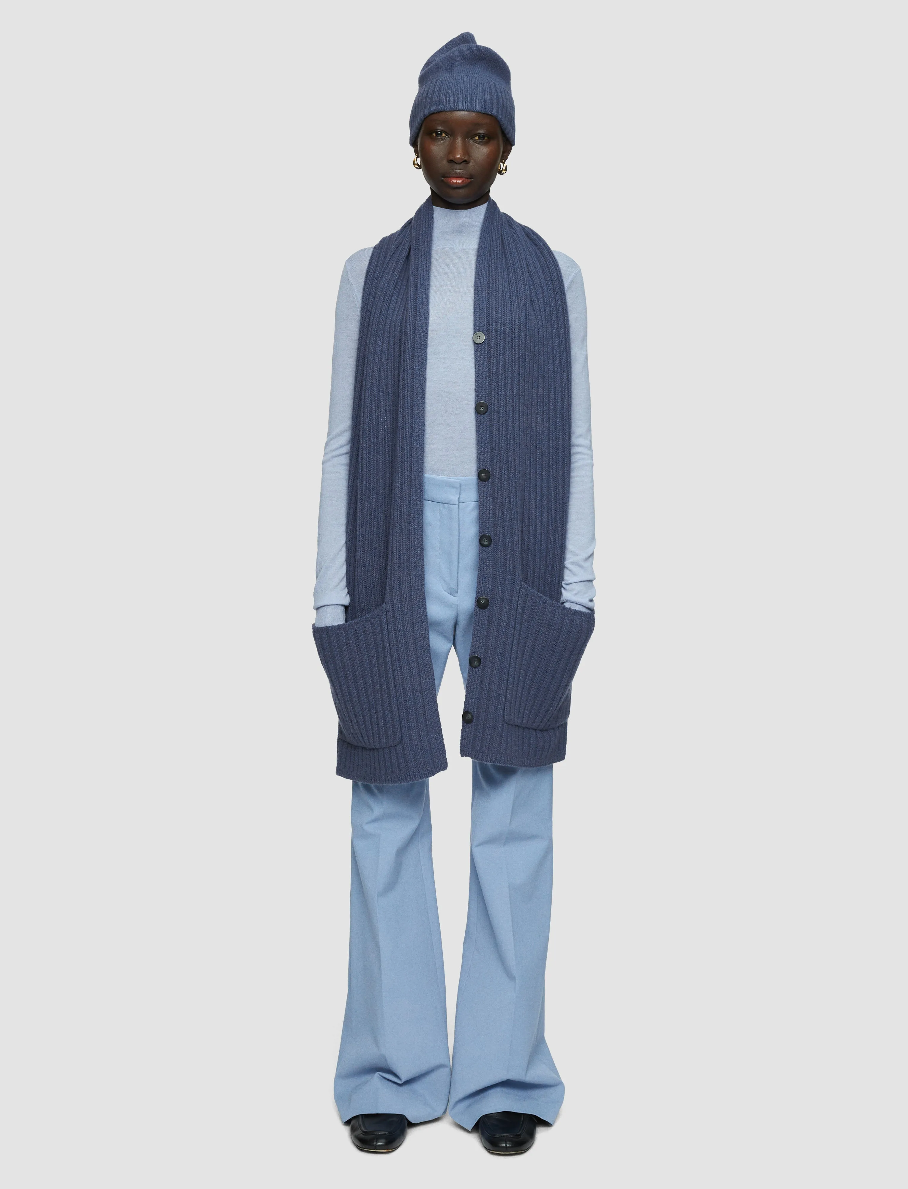 Open Cashmere Button Scarf sold by Joseph product image thumbnail 3