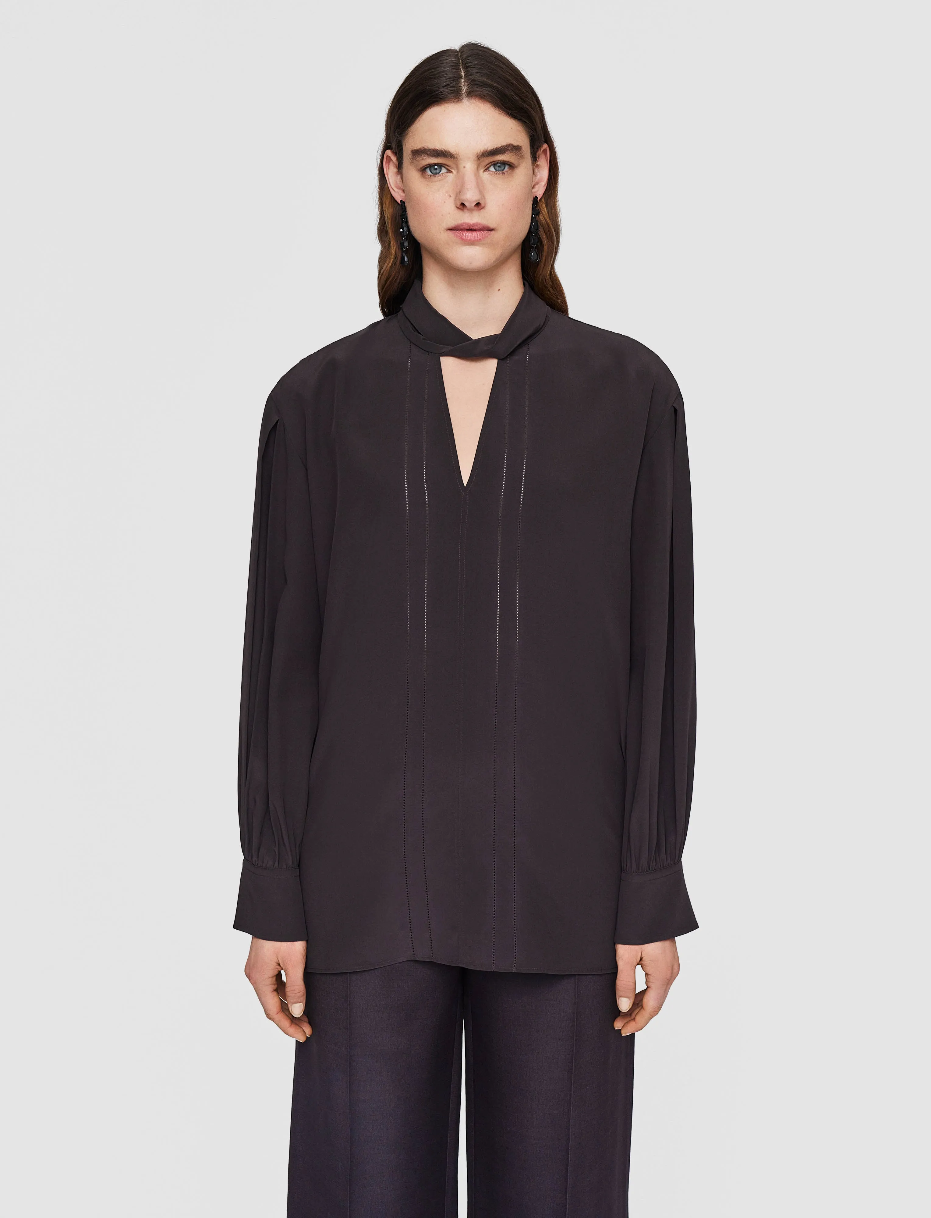 Rivoli Silk Crepe de Chine Blouse sold by Joseph product image thumbnail 3