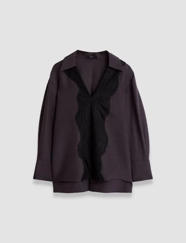 Madrid Evening Silk Blend Lace Blouse sold by Joseph