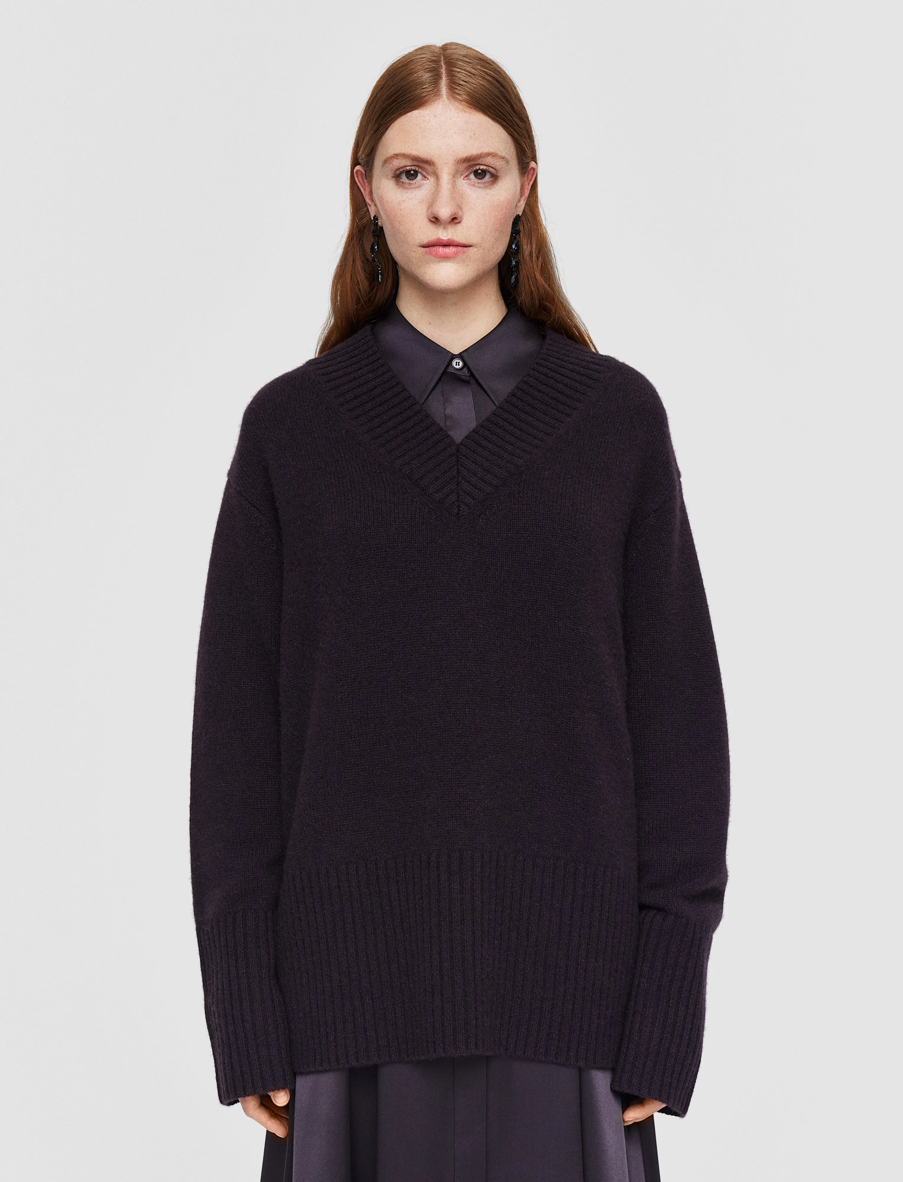 Luxe Cashmere V Neck Jumper sold by Joseph product image thumbnail 3