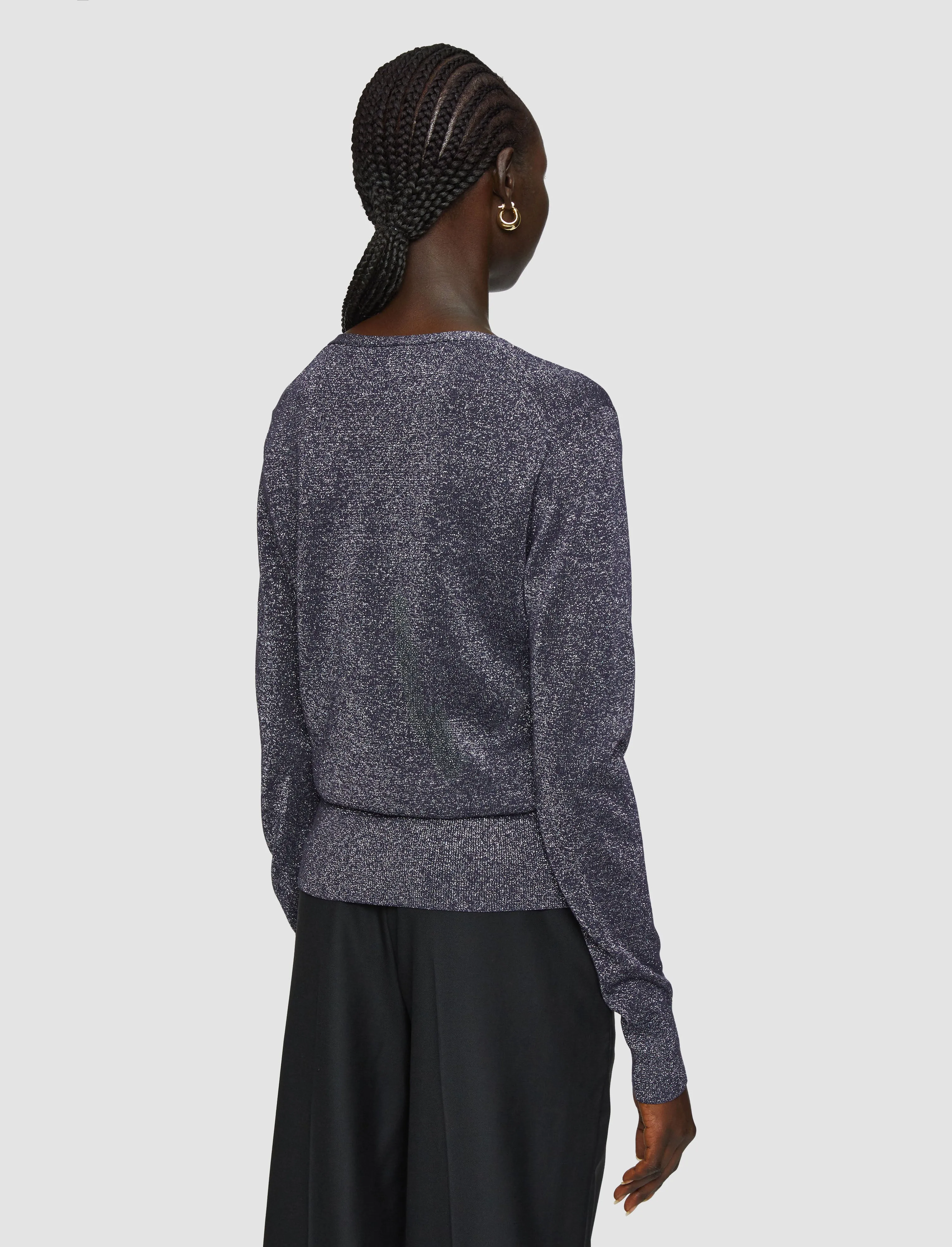 Lurex Knit V Neck Jumper sold by Joseph product image thumbnail 4