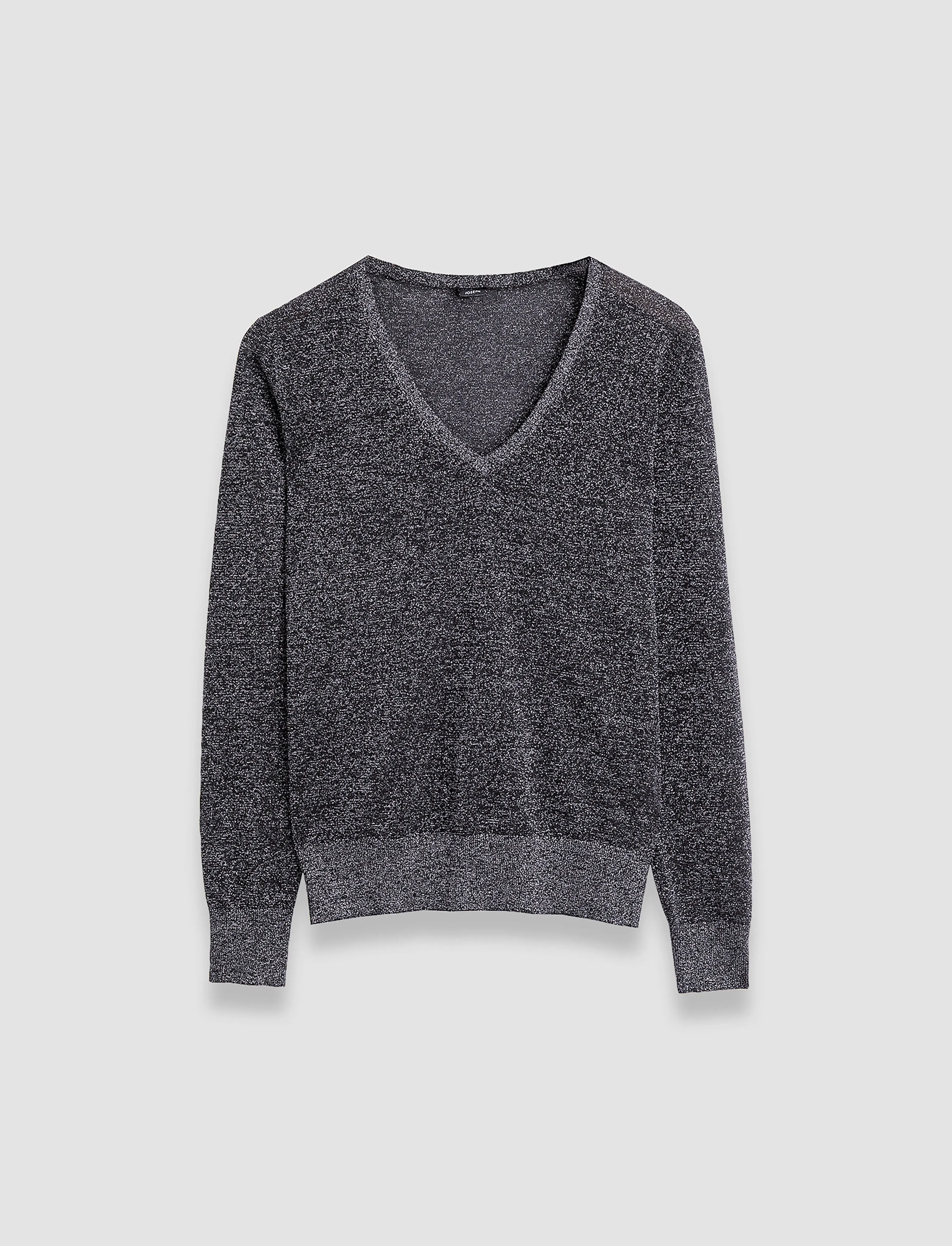 Lurex Knit V Neck Jumper sold by Joseph