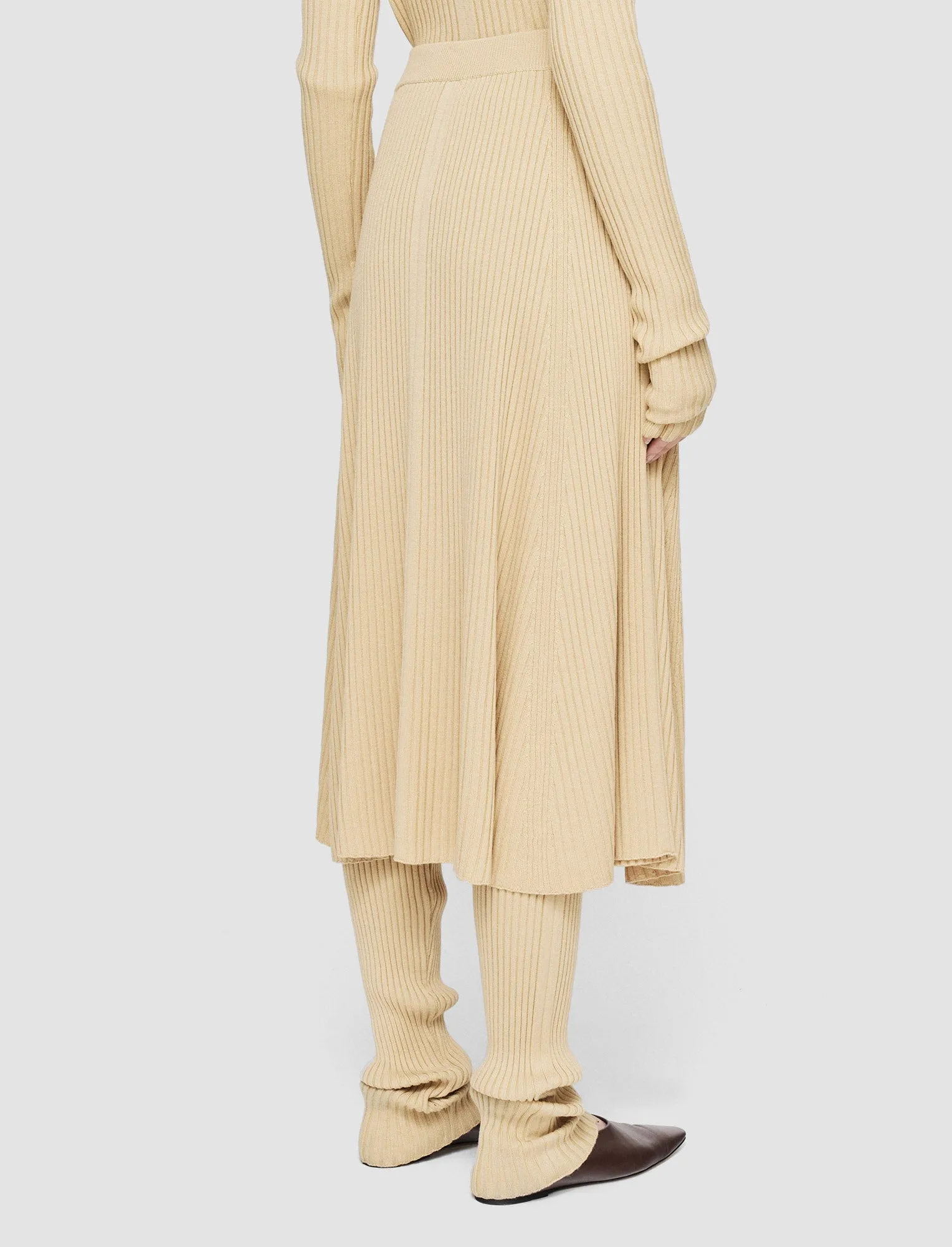 Merino Silk Rib Skirt sold by Joseph product image thumbnail 3