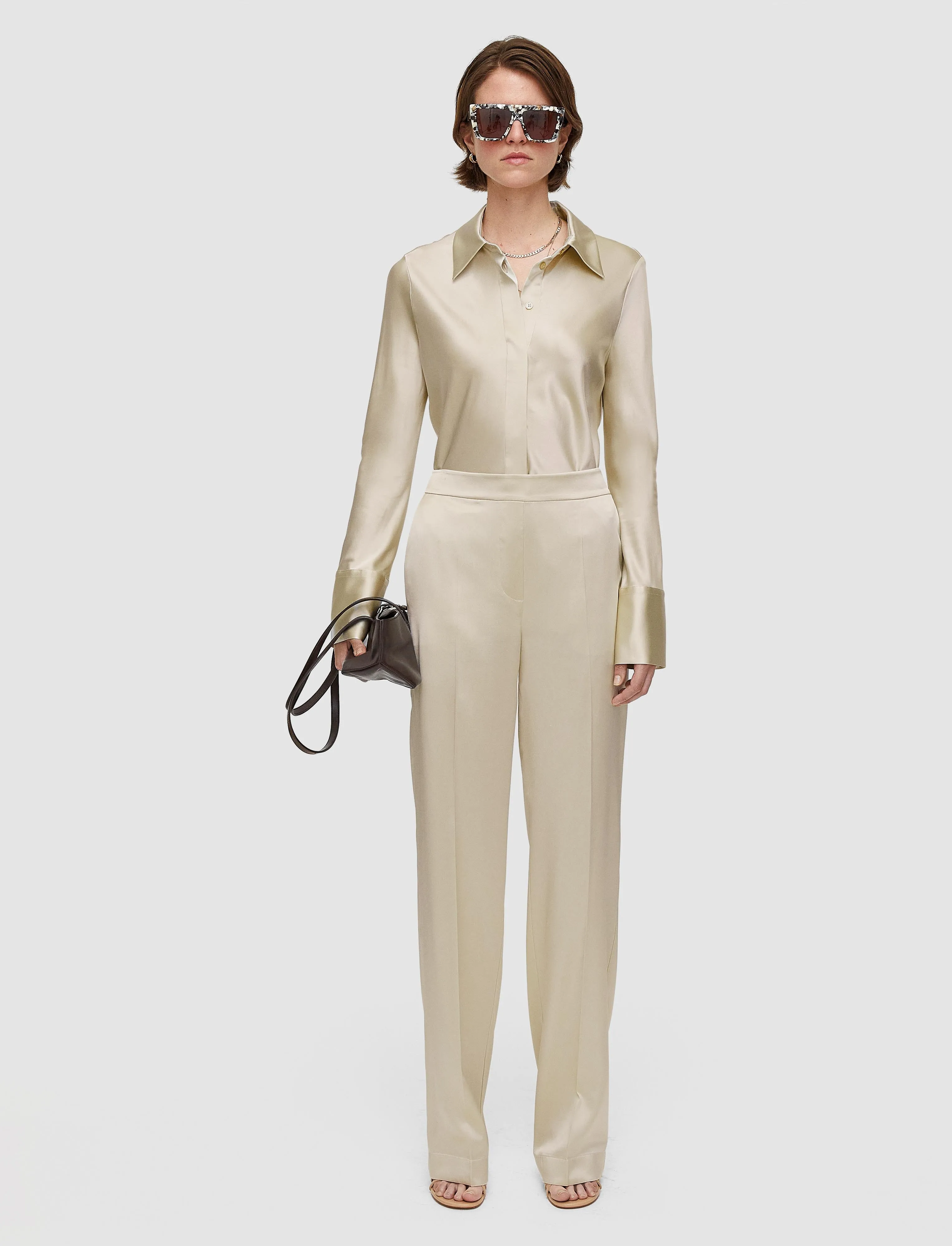 Tova Silk Satin Trousers sold by Joseph product image thumbnail 3