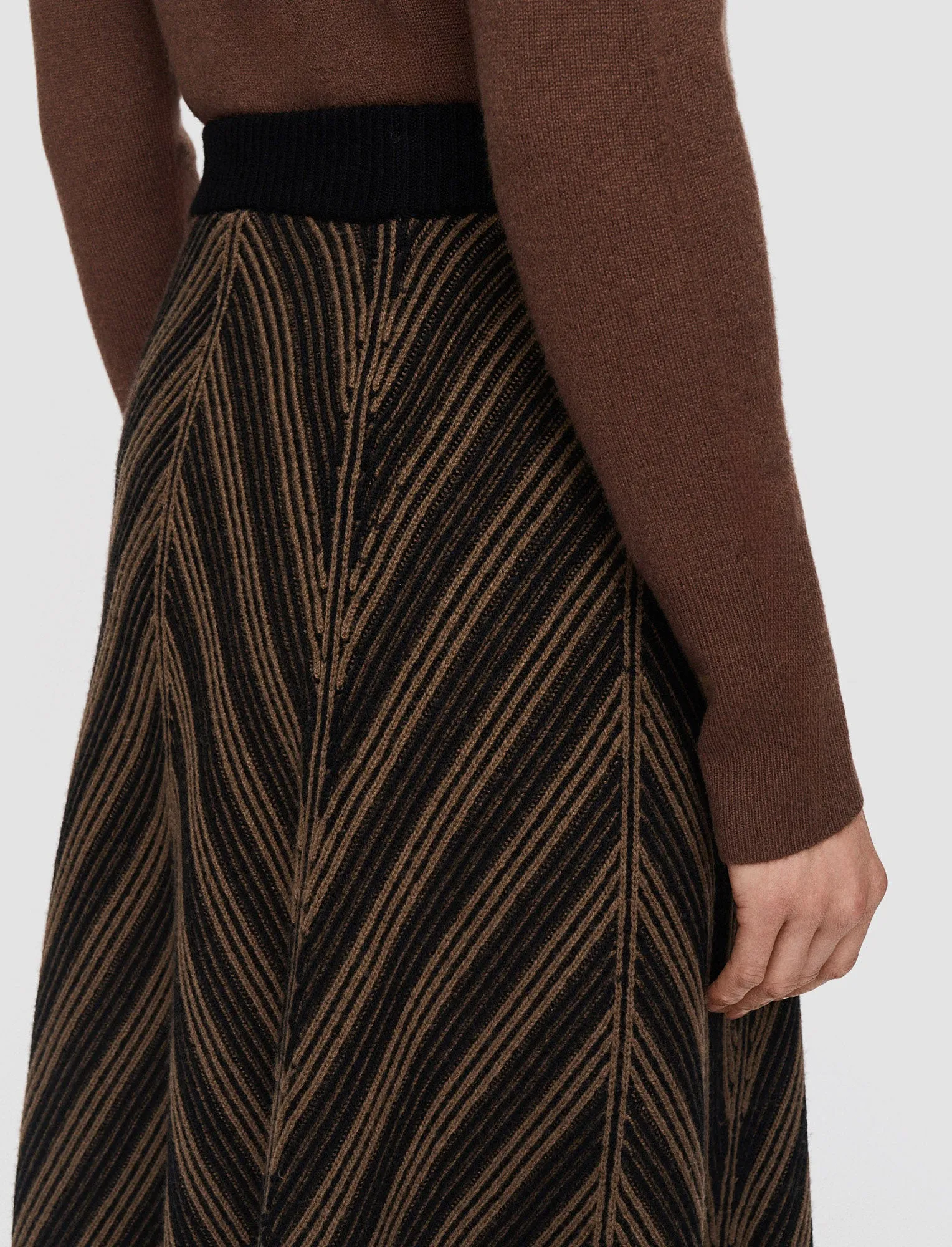 Chevron Ribbed Skirt sold by Joseph product image thumbnail 4