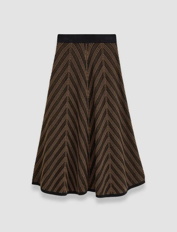 Chevron Ribbed Skirt sold by Joseph