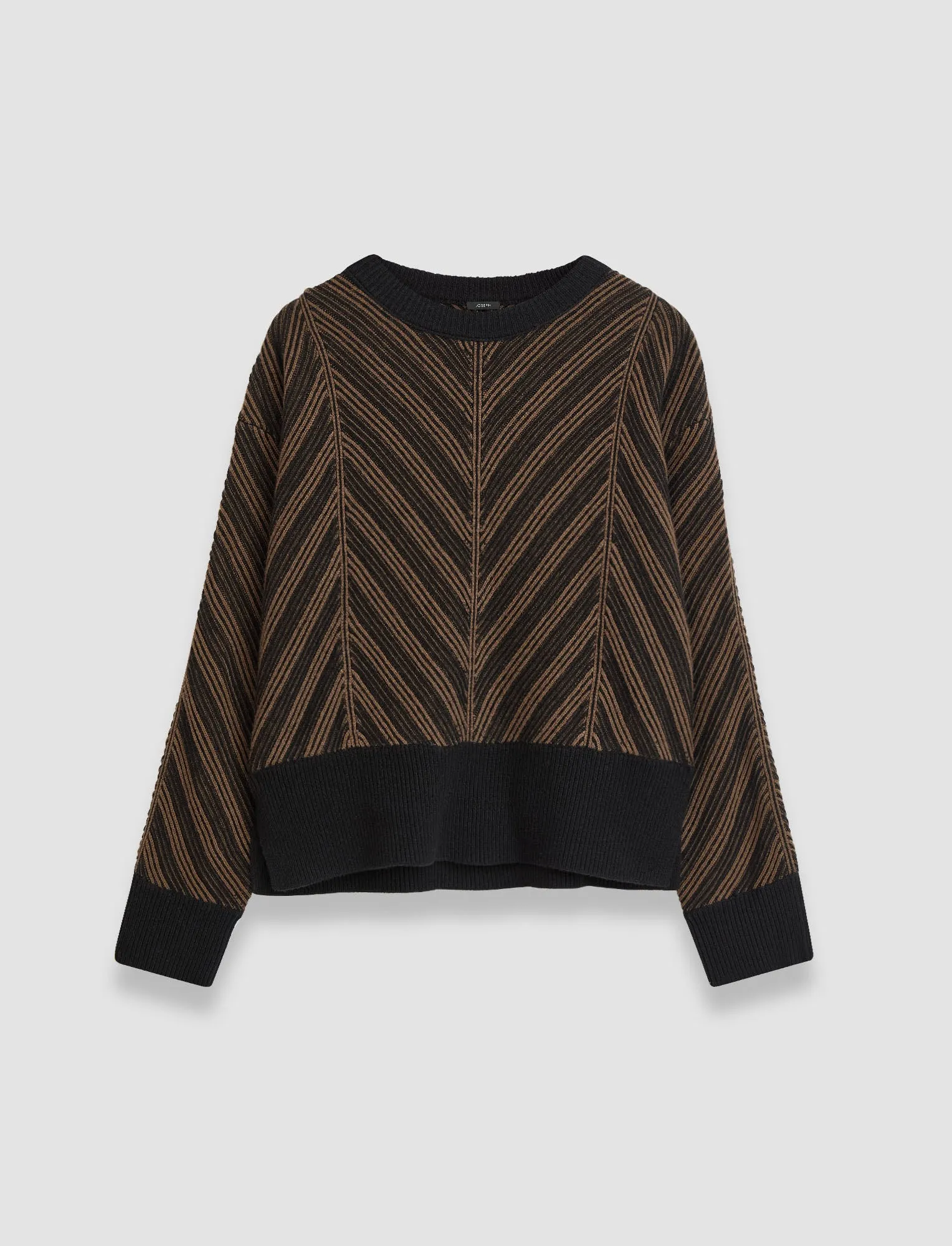 Chevron Ribbed Round Neck Jumper sold by Joseph