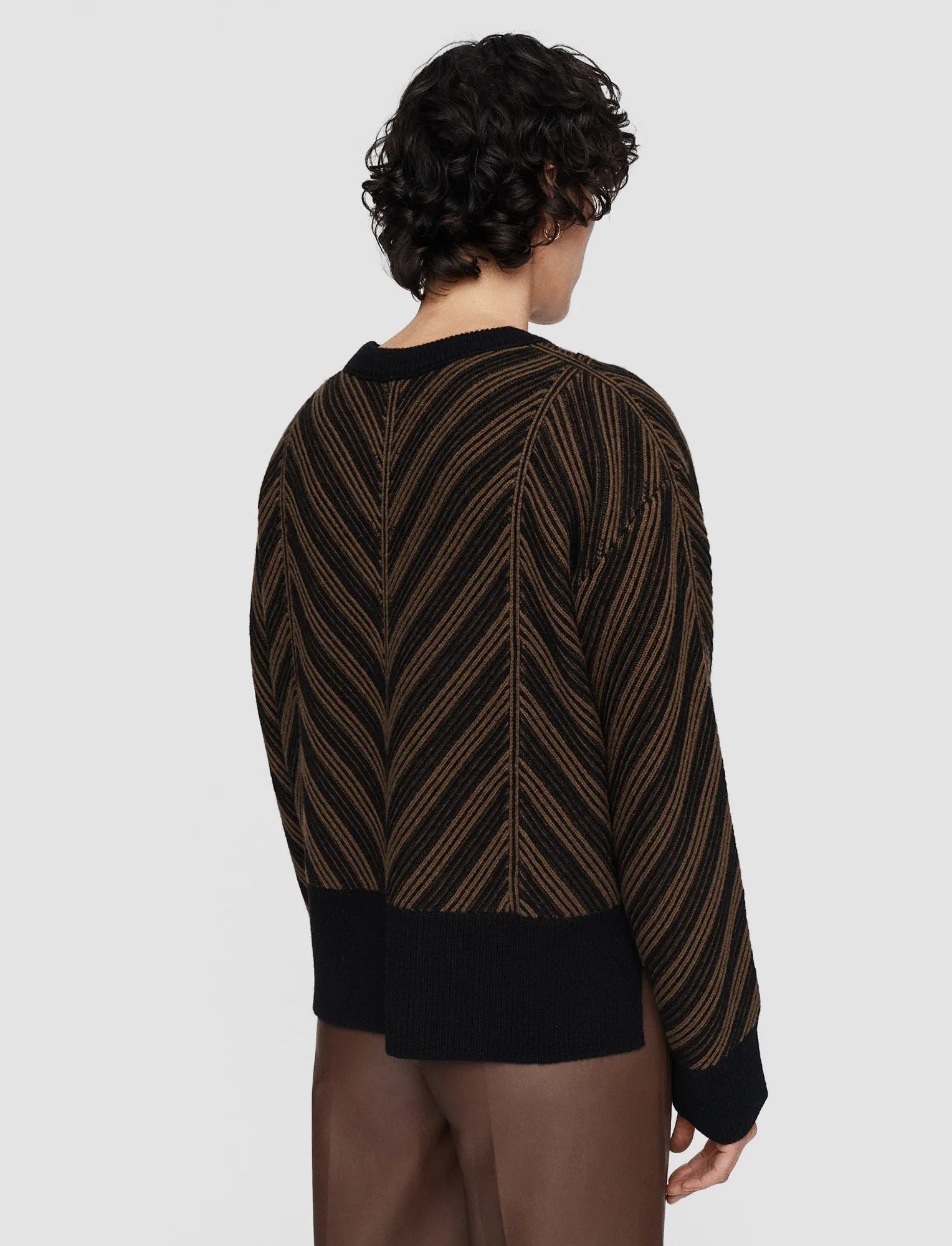 Chevron Ribbed Round Neck Jumper sold by Joseph product image thumbnail 4
