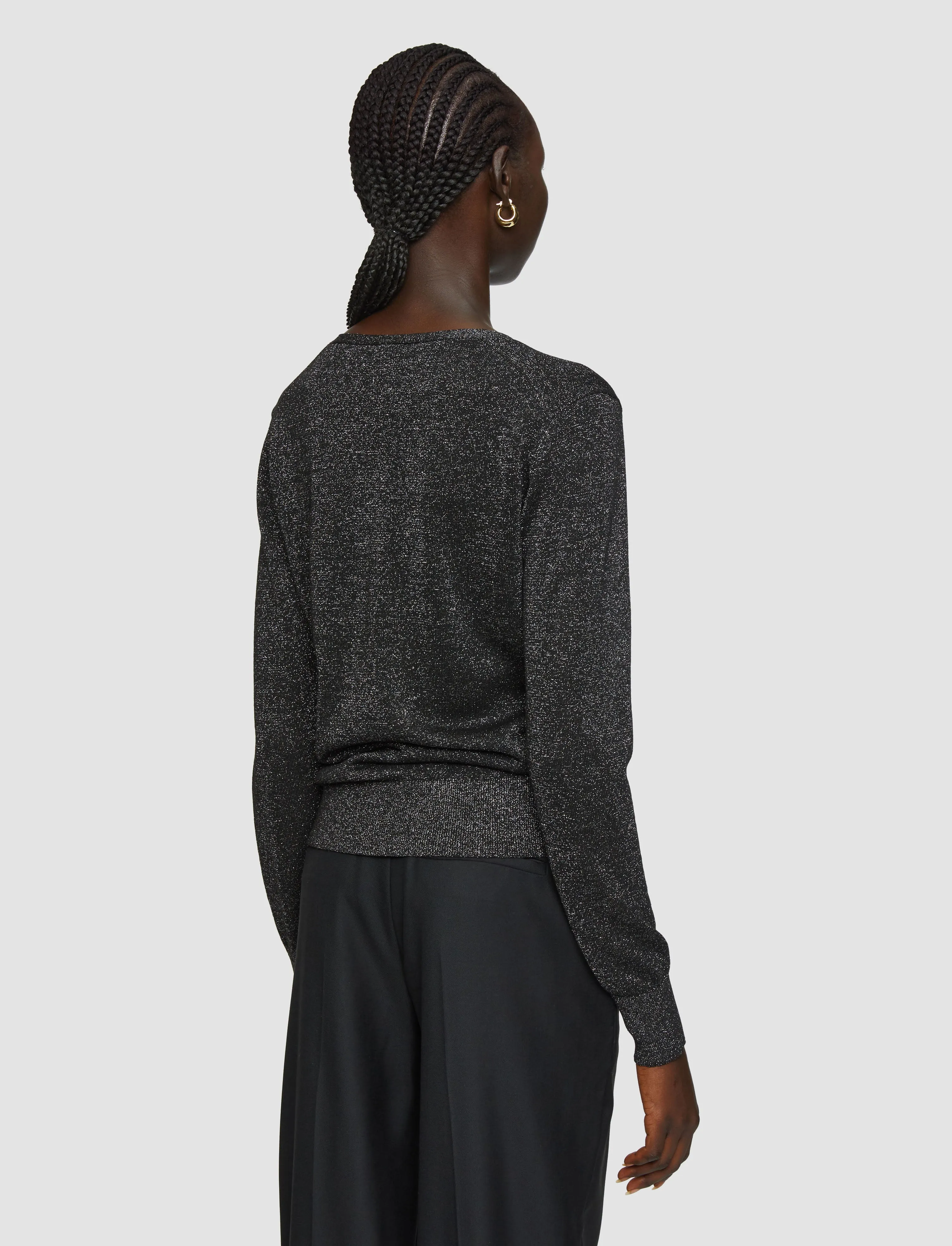 Lurex Knit V Neck Jumper sold by Joseph product image thumbnail 4