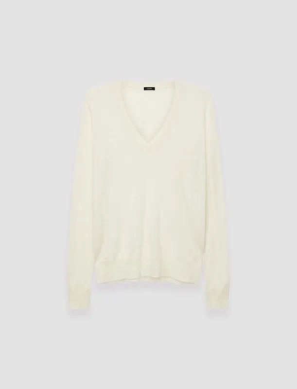 Cashair V Neck Jumper sold by Joseph