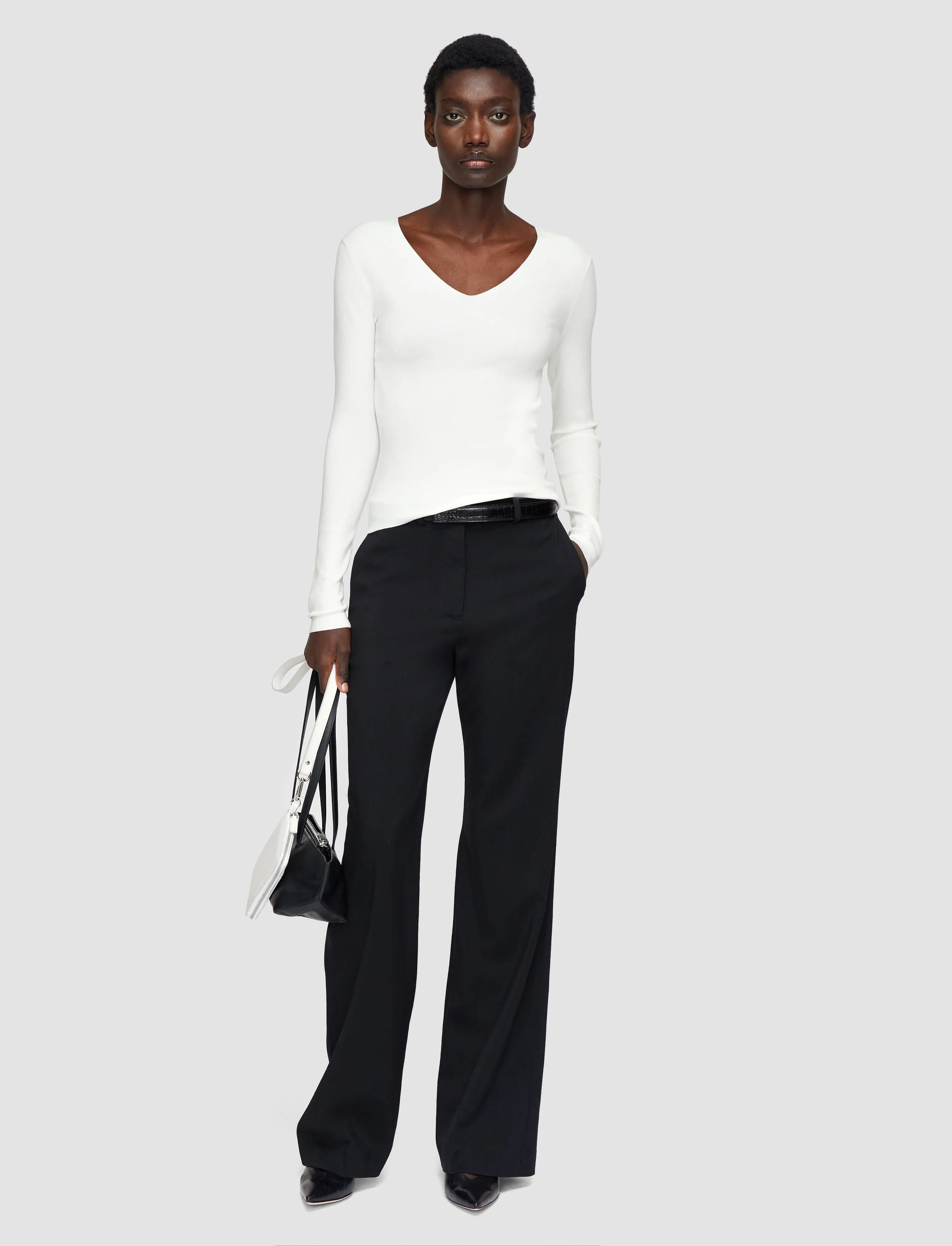 Silk Stretch V Neck Top sold by Joseph product image thumbnail 2