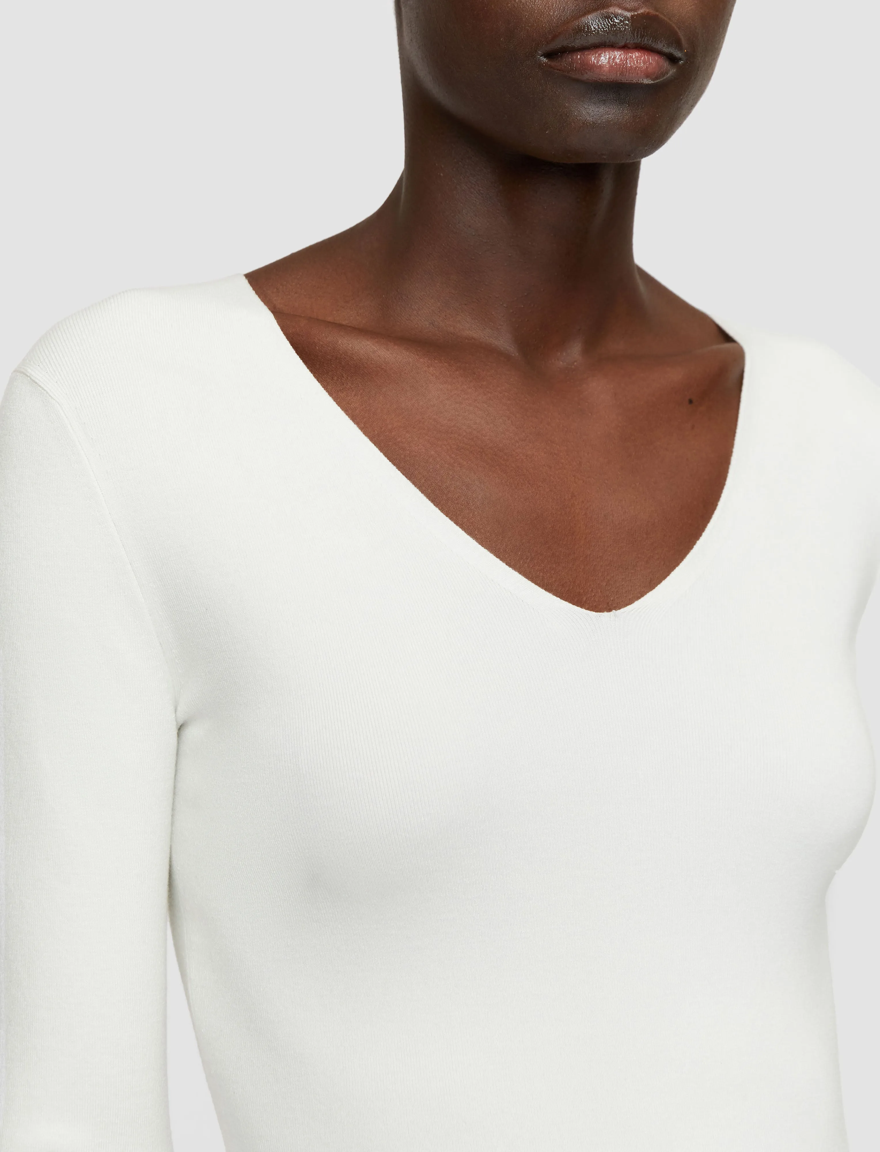 Silk Stretch V Neck Top sold by Joseph product image thumbnail 5