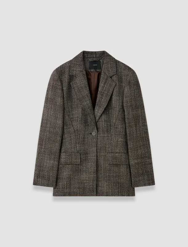 Fallon Textured Tailoring Wool Jacket made by Joseph