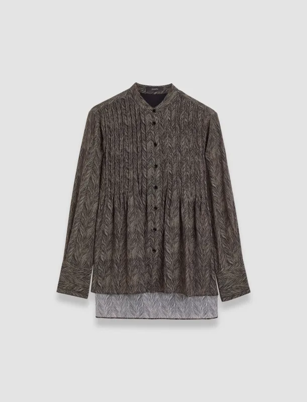 Albin Crepe de Chine Print Silk Blouse sold by Joseph