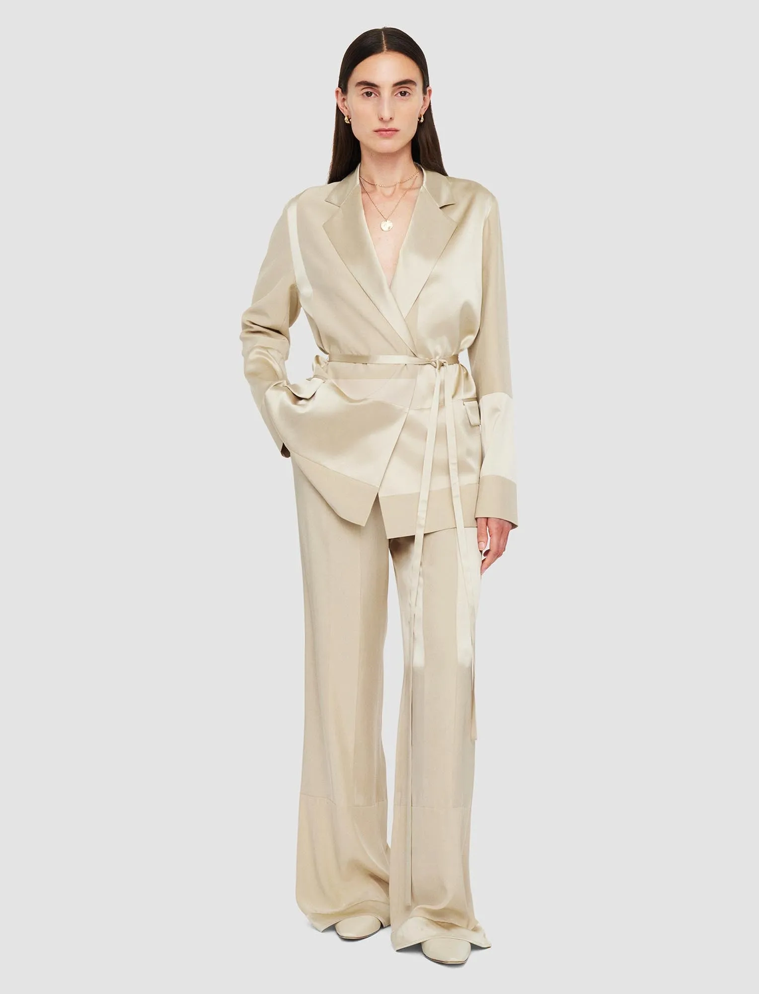Amelia Shiny Matte Satin Jacket sold by Joseph product image thumbnail 2