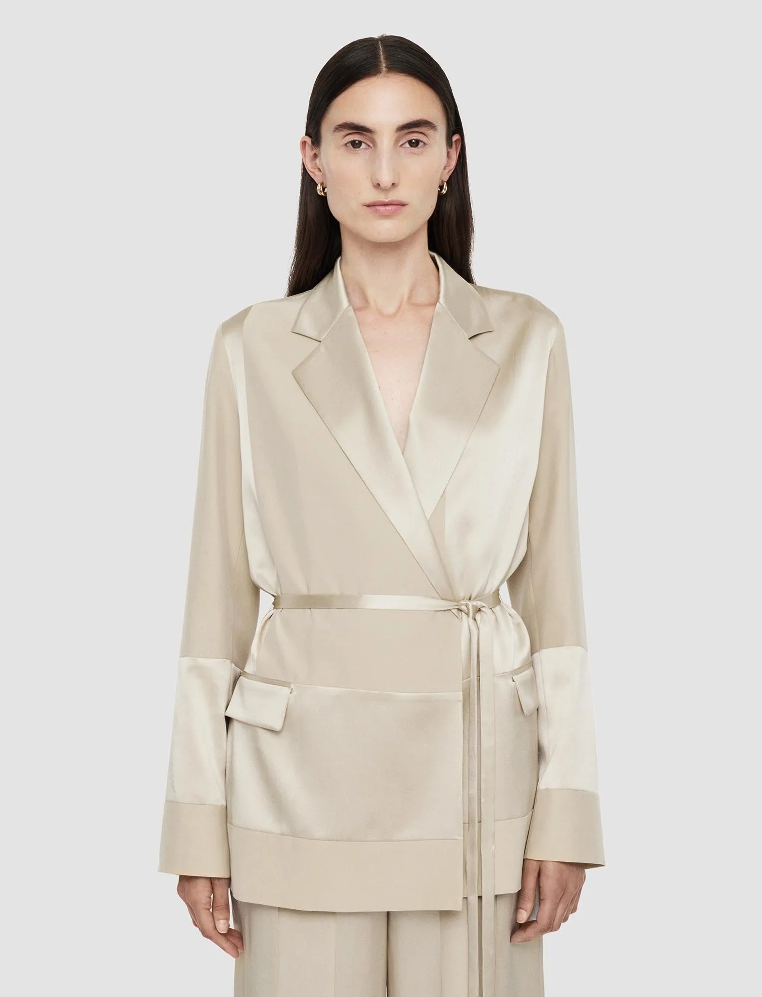 Amelia Shiny Matte Satin Jacket sold by Joseph product image thumbnail 3