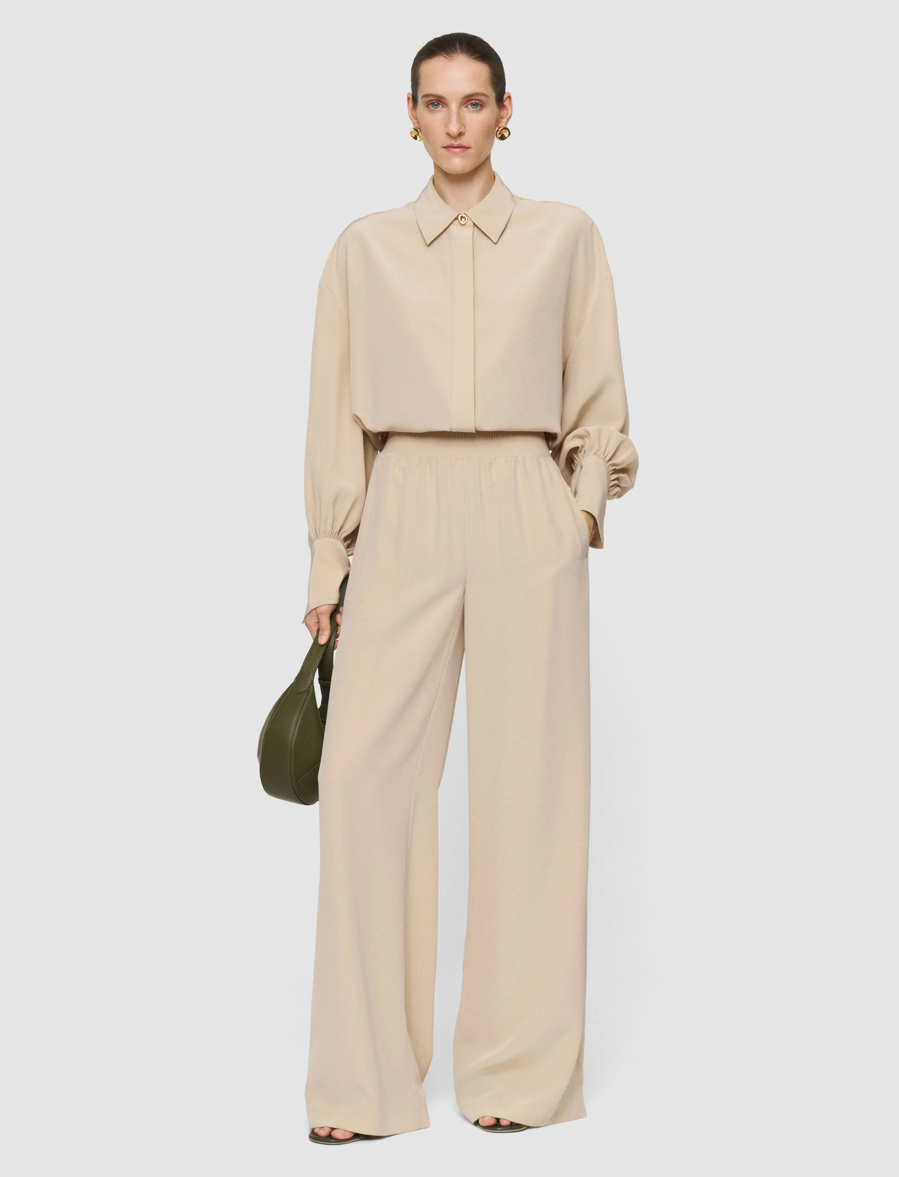 Nour Satin Twill Trousers sold by Joseph product image thumbnail 3