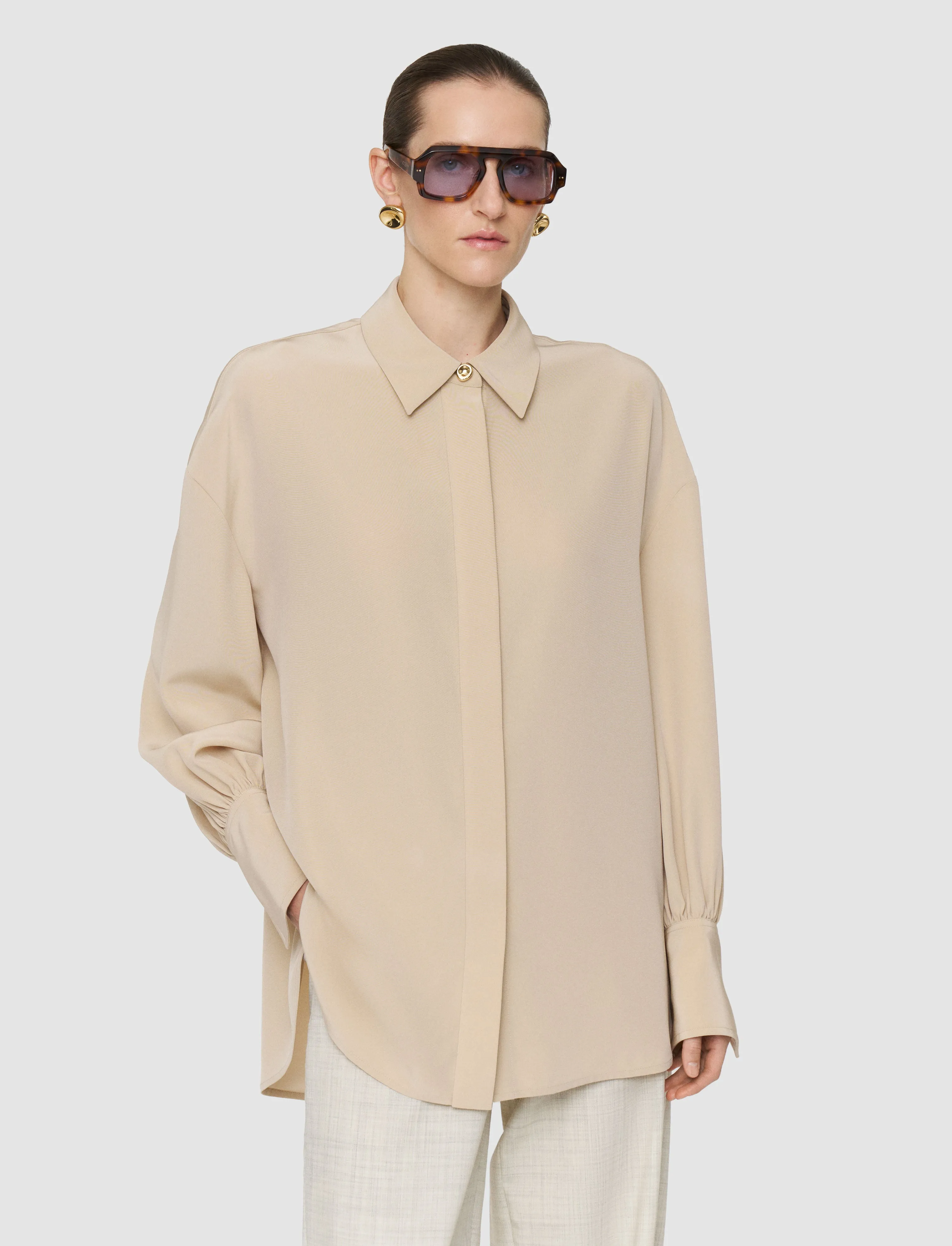 Camilia Satin Twill Blouse sold by Joseph product image thumbnail 3