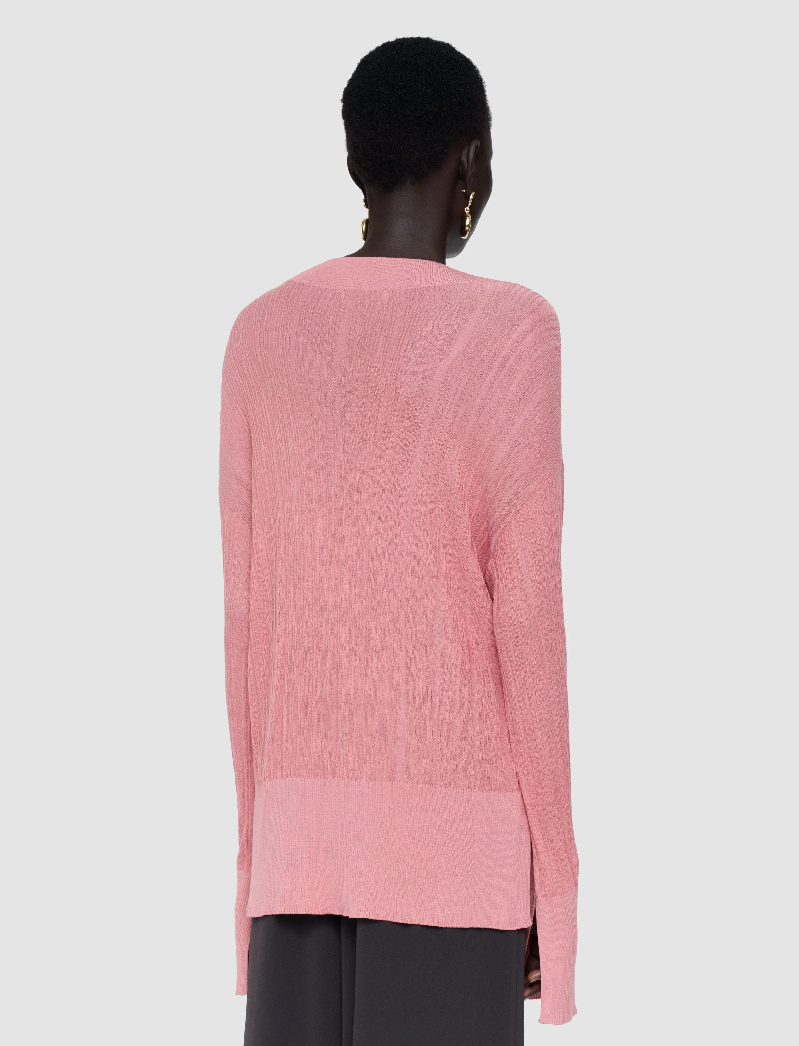 Jardin Silk Cotton Rib Jumper sold by Joseph product image thumbnail 4