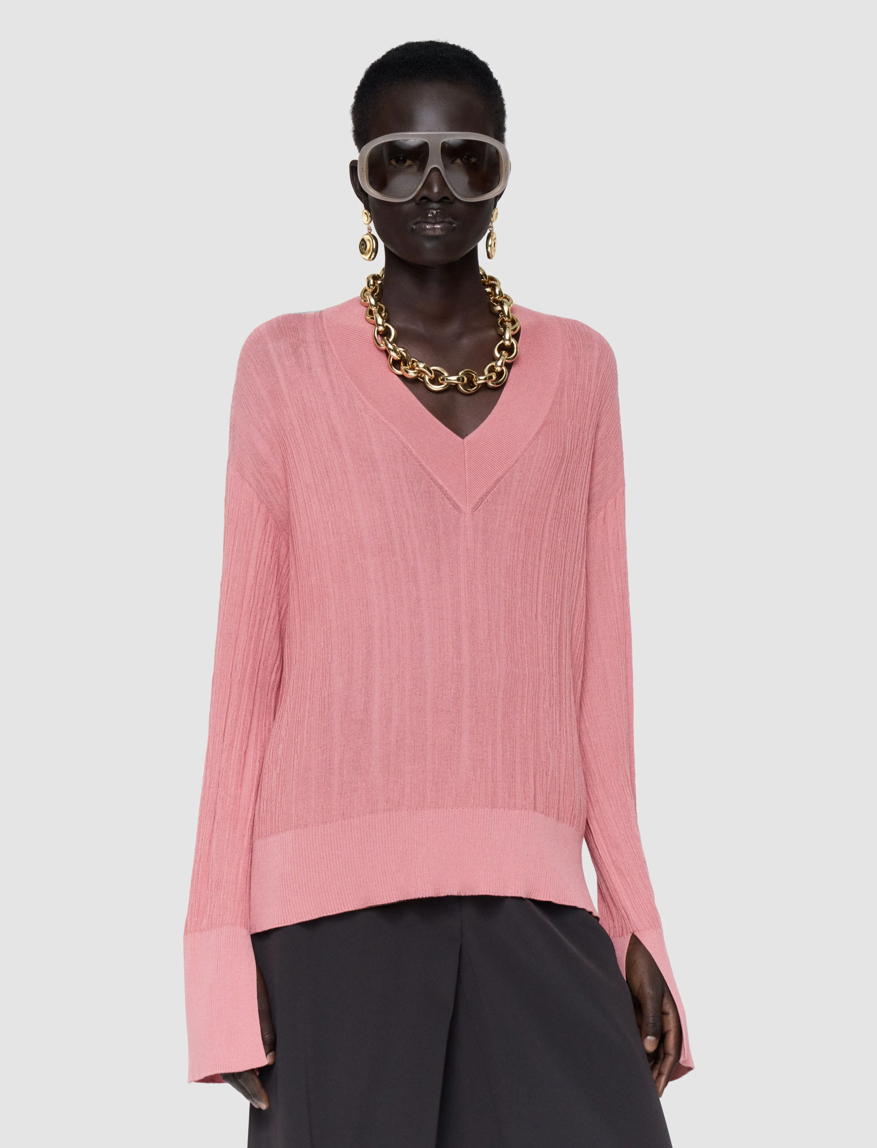 Jardin Silk Cotton Rib Jumper sold by Joseph product image thumbnail 3