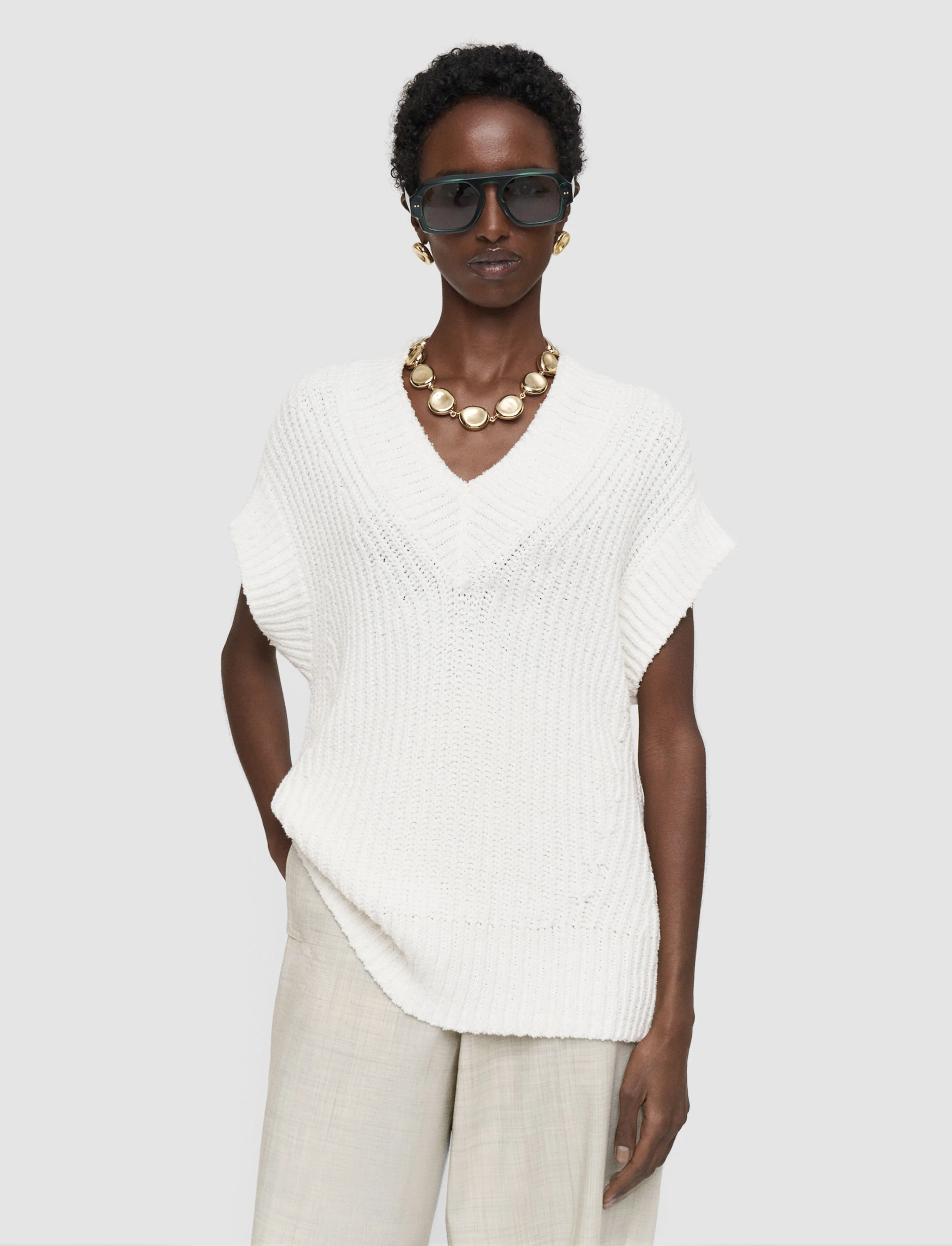 Nylas Cotton Terry Knit Top sold by Joseph product image thumbnail 3
