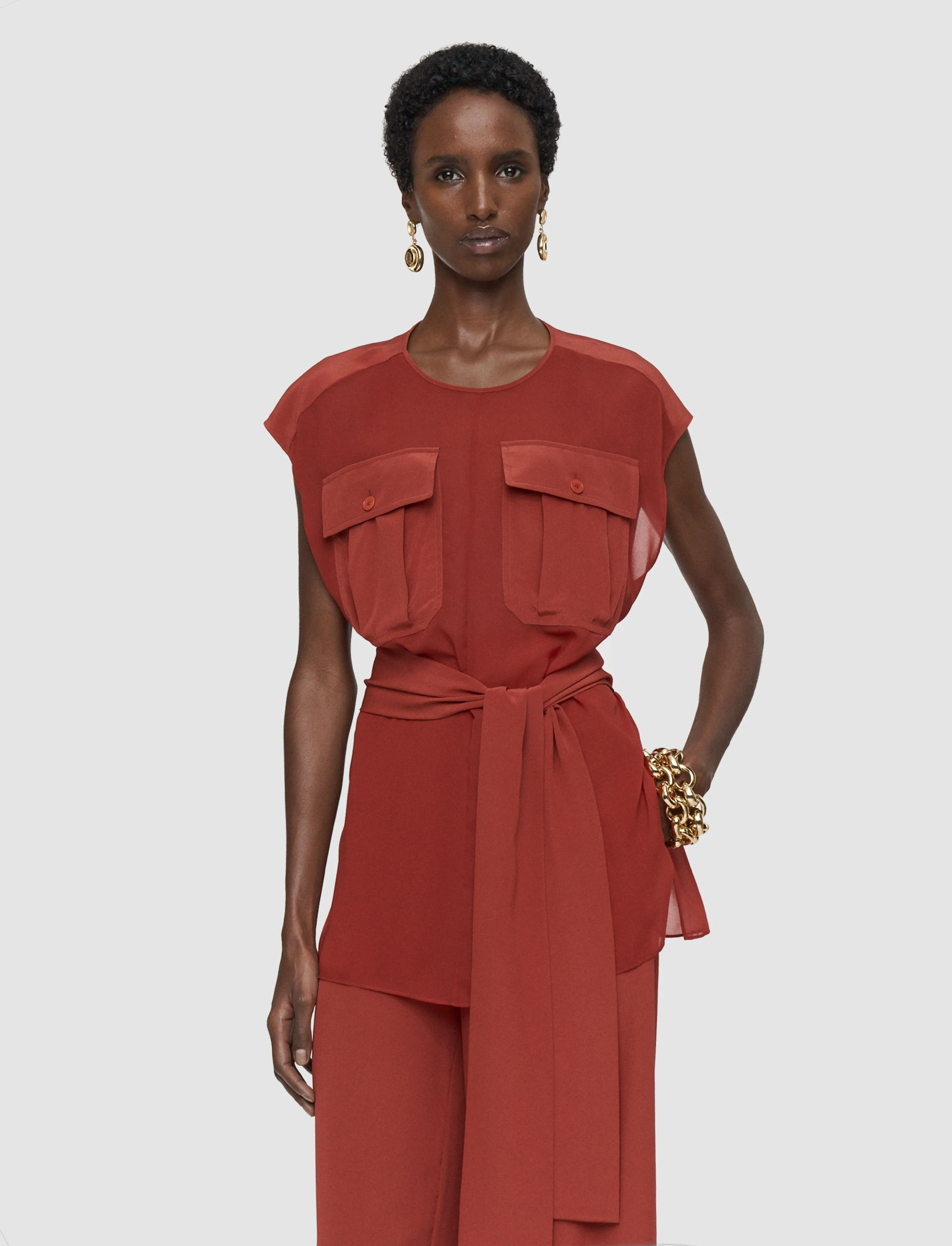 Kniza Crepe de Soie Silk Blouse sold by Joseph product image thumbnail 4