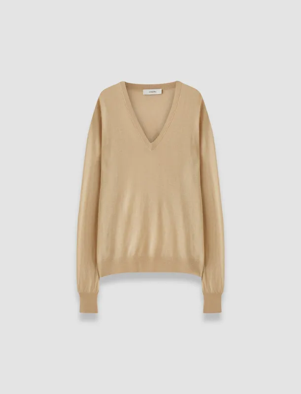 Cashair V Neck Jumper sold by Joseph