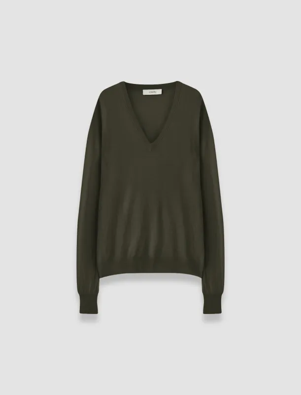 Cashair V Neck Jumper sold by Joseph