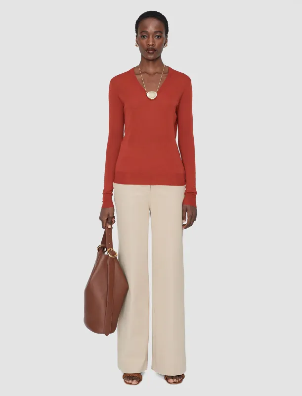 Cashair V Neck Jumper sold by Joseph