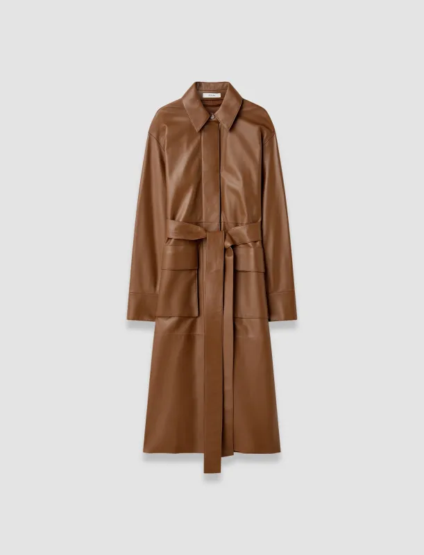 Okabe Soft Nappa Leather Coat made by Joseph