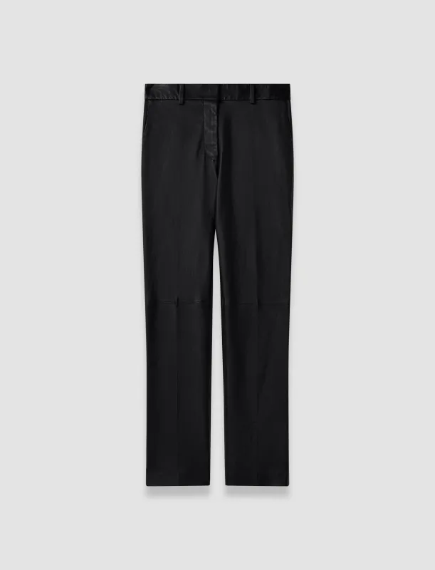 Coleman Long Leather Stretch Trousers sold by Joseph