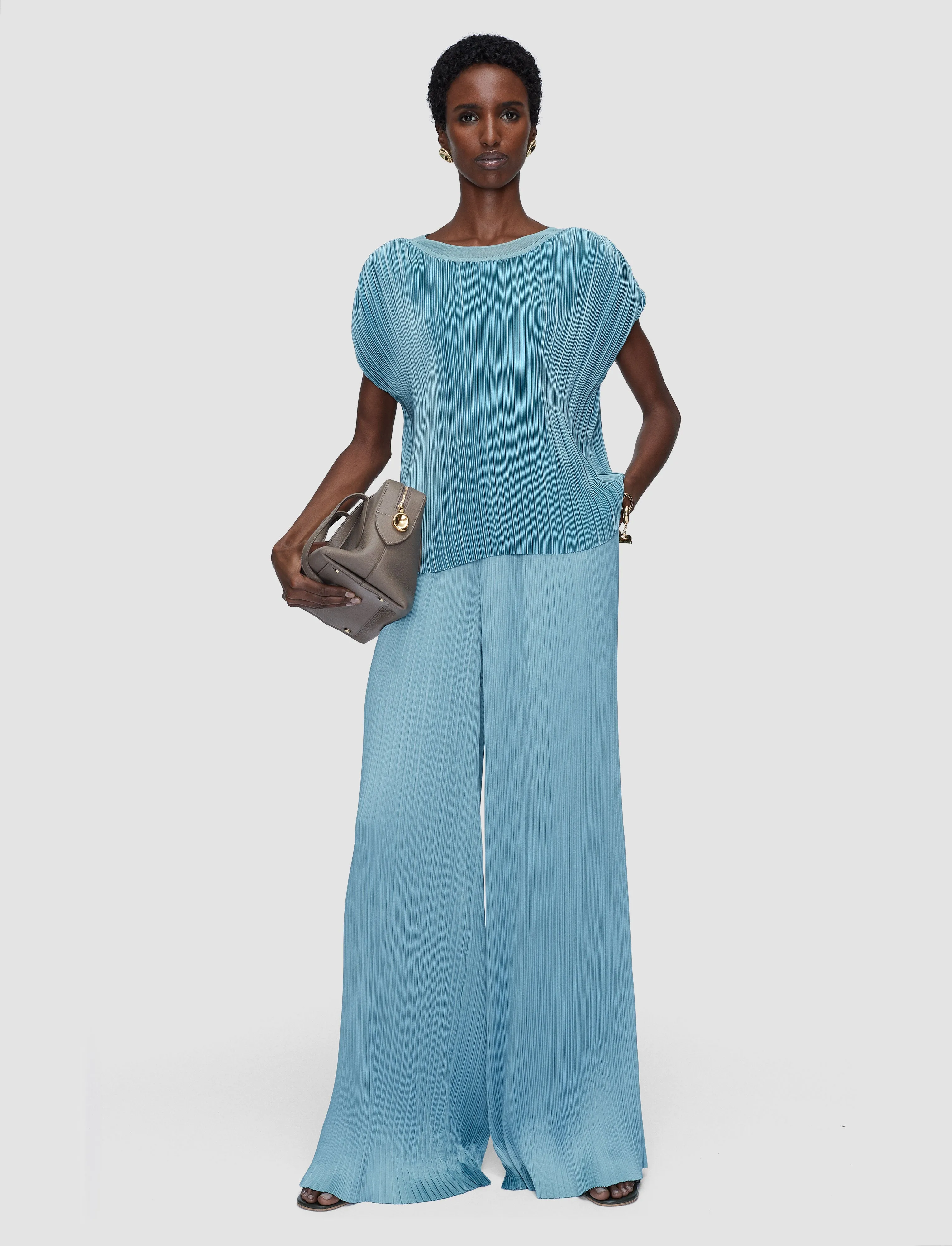 Amber Pleated Satin Trousers sold by Joseph product image thumbnail 2