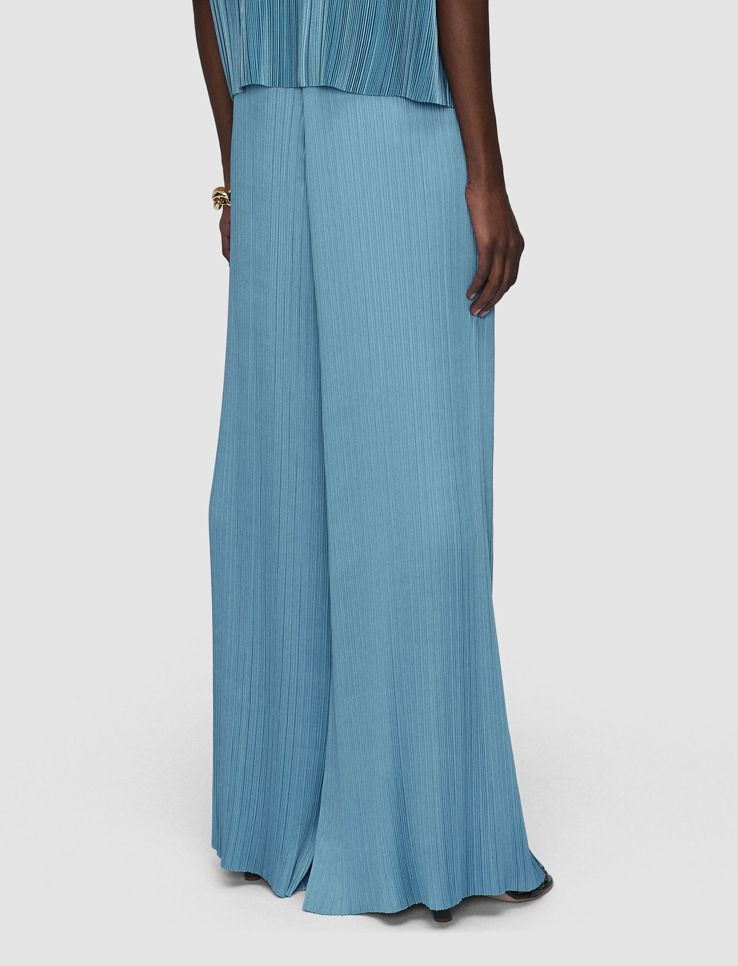 Amber Pleated Satin Trousers sold by Joseph product image thumbnail 3