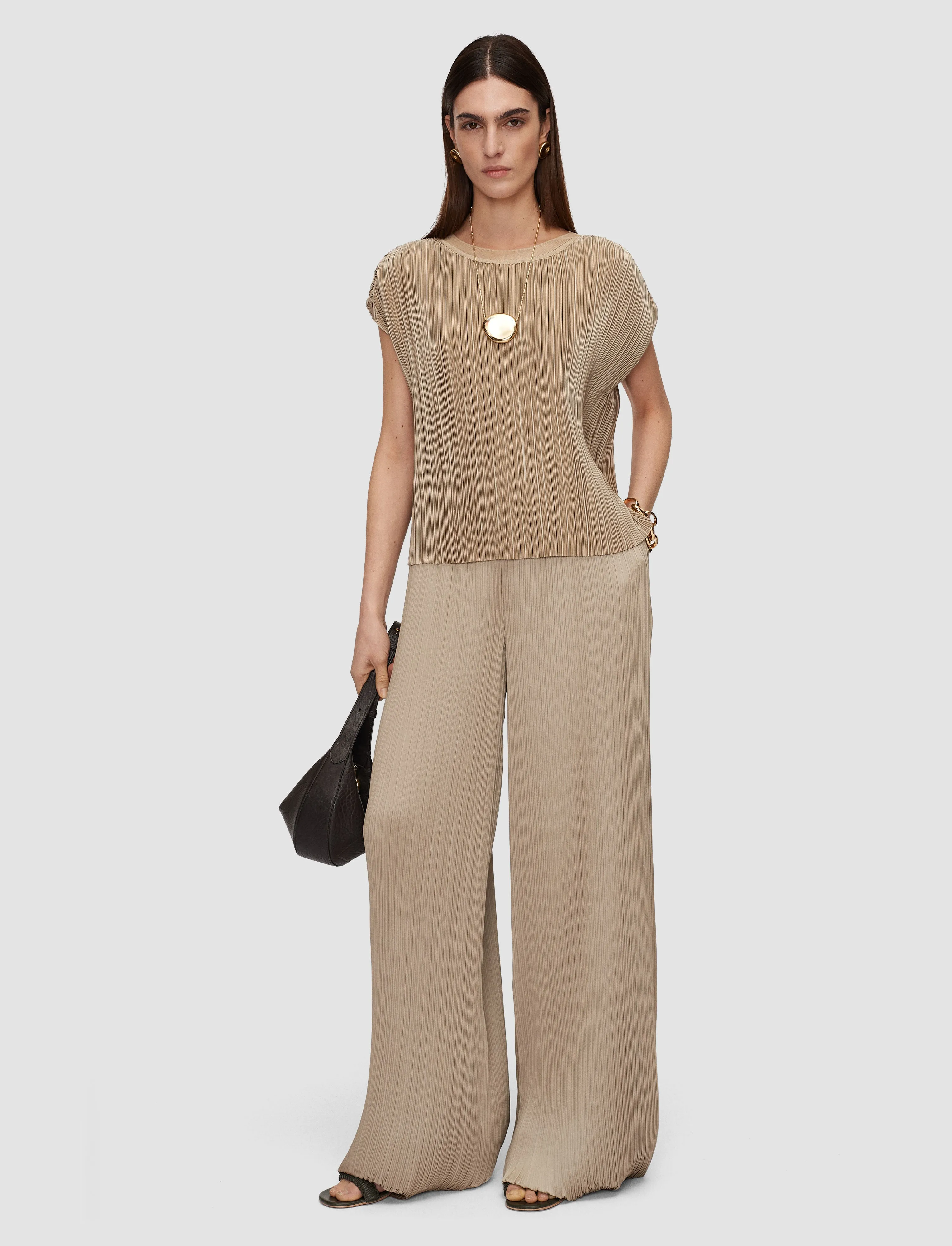 Amber Pleated Satin Trousers sold by Joseph product image thumbnail 2