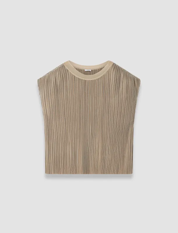 Cedre Pleated Satin Top made by Joseph