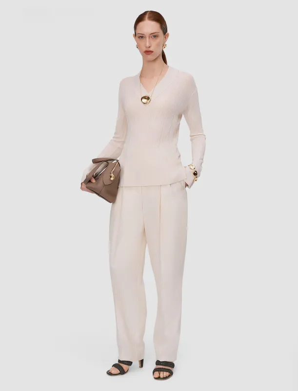 Jardin Silk Cotton Rib Jumper made by Joseph