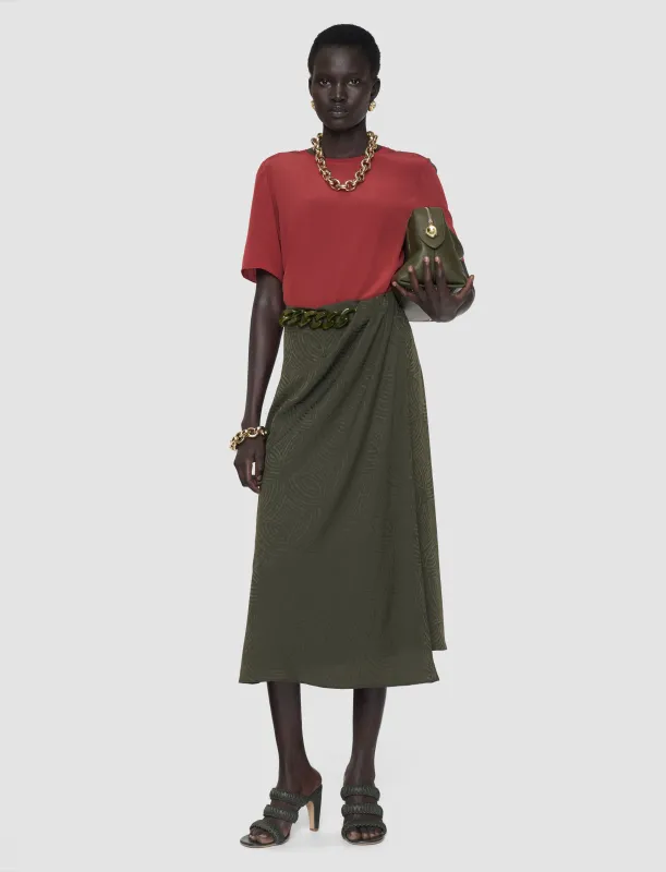 Tanger Jacquard Silk Skirt made by Joseph