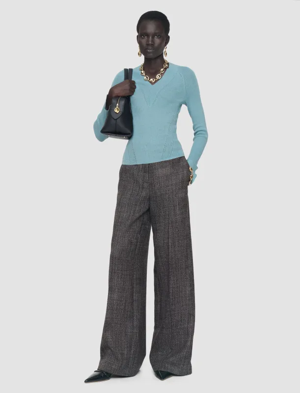 Harti Linen Blend Knit Top made by Joseph