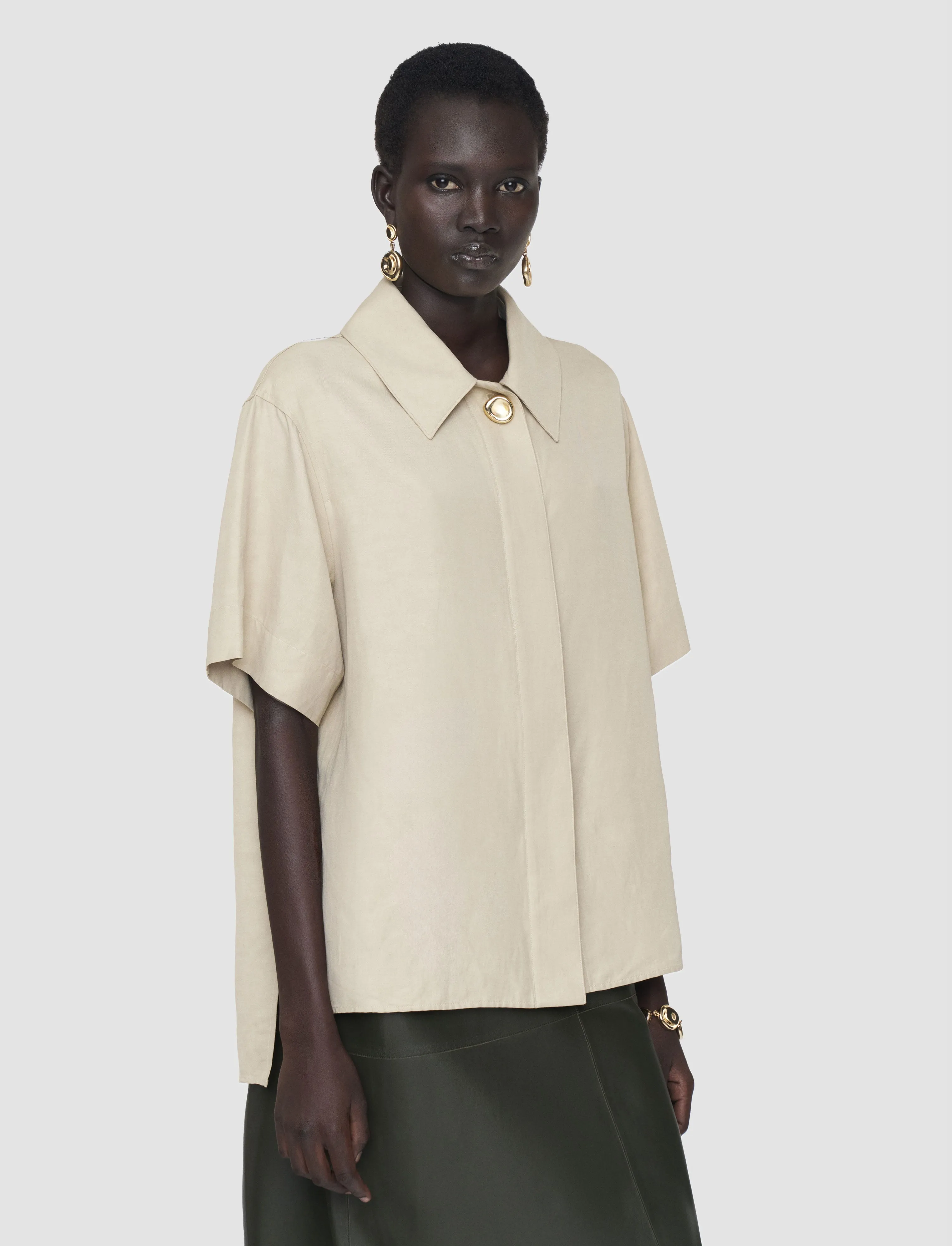 Volu Light Linen Blend Shirt sold by Joseph product image thumbnail 2