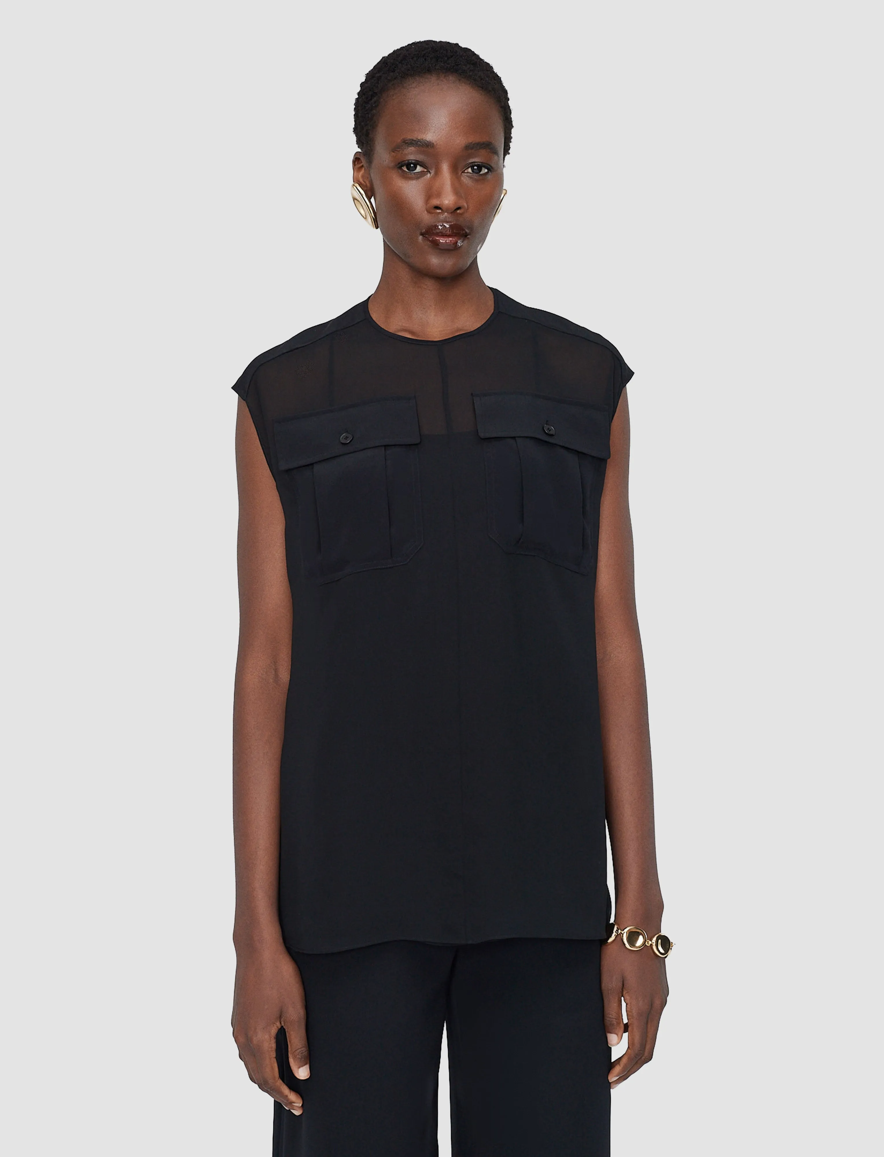 Kniza Silk Blend Blouse sold by Joseph product image thumbnail 3