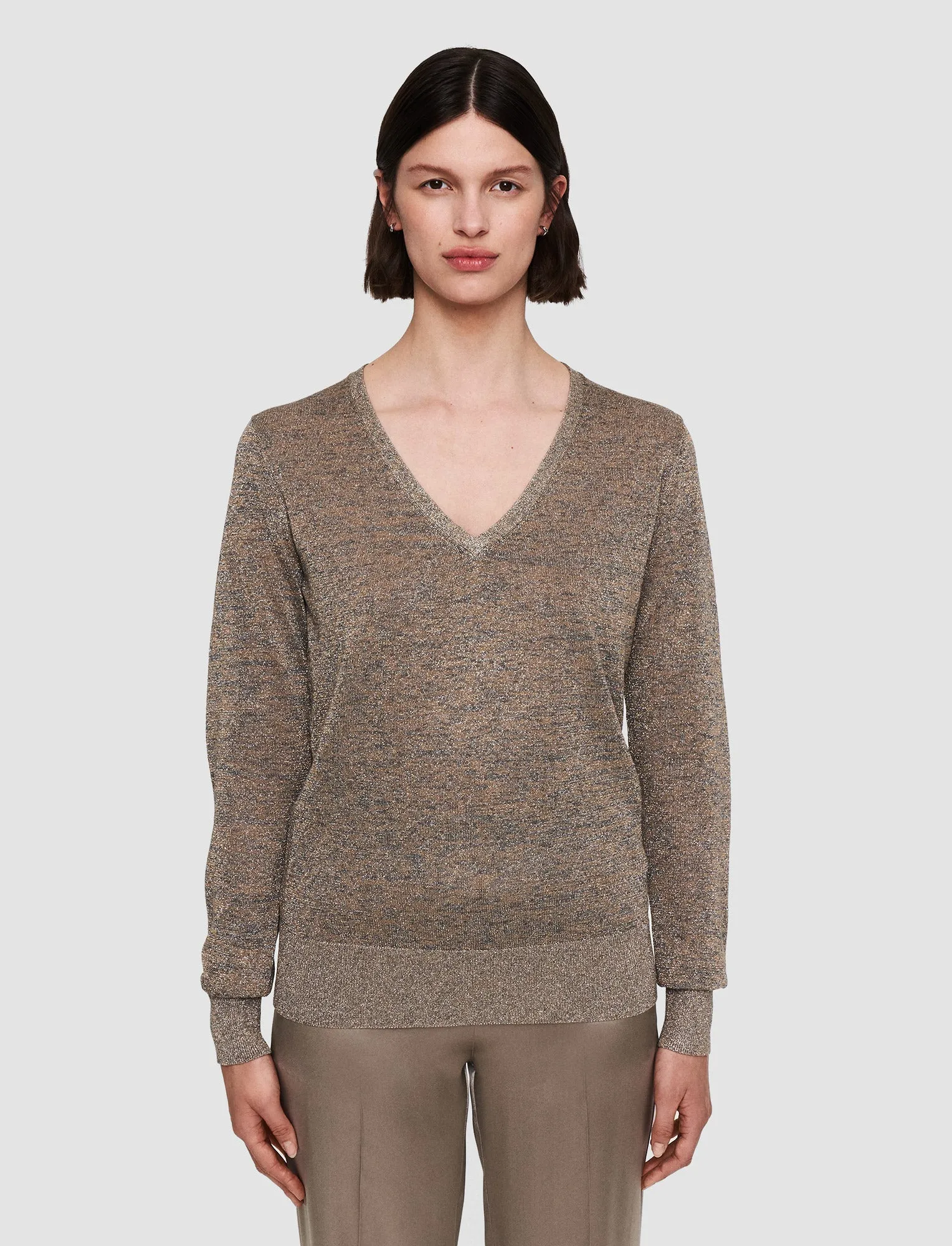 Lurex Knit V Neck Jumper sold by Joseph product image thumbnail 3